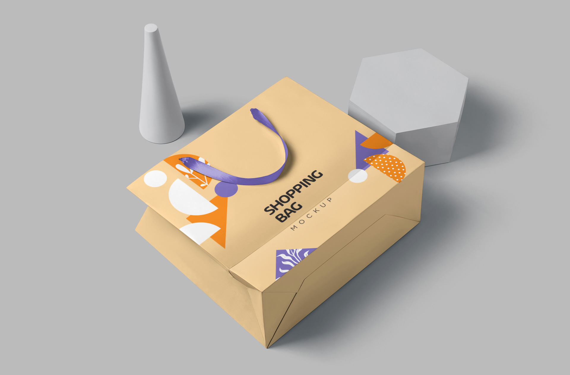 Shopping Bag Mockup – Side Perspective View