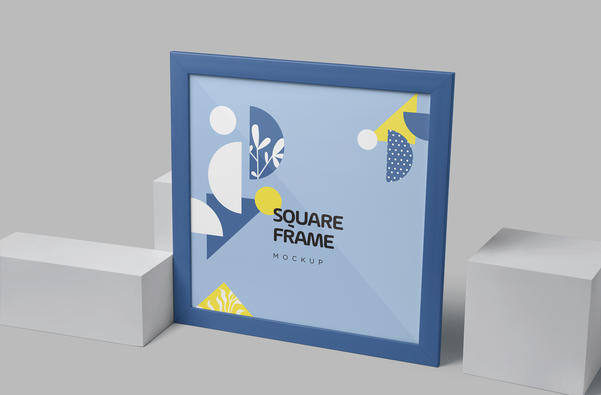 Floating Square Frame Mockup – Realistic Display