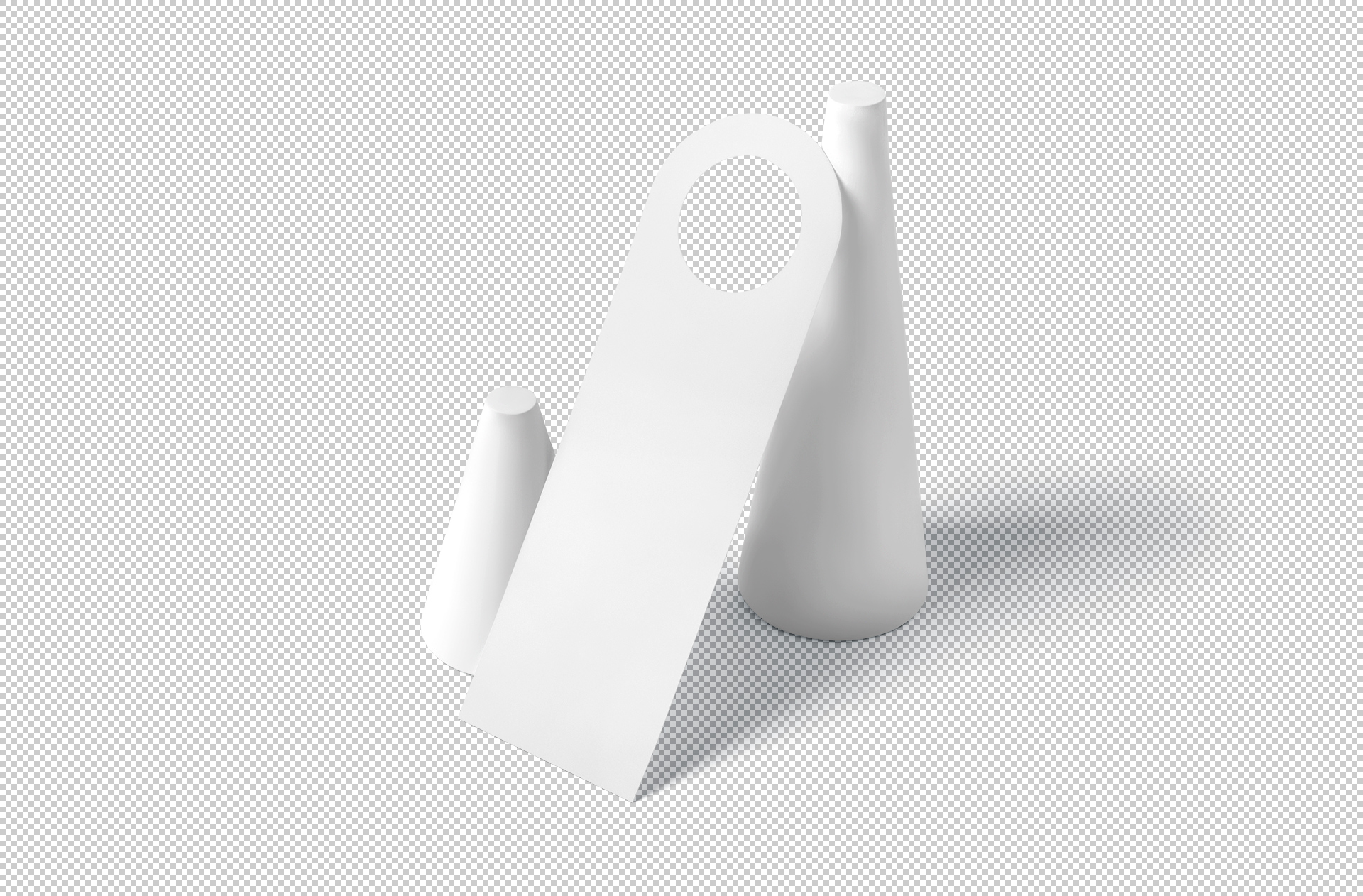 advertising door hanger mockup