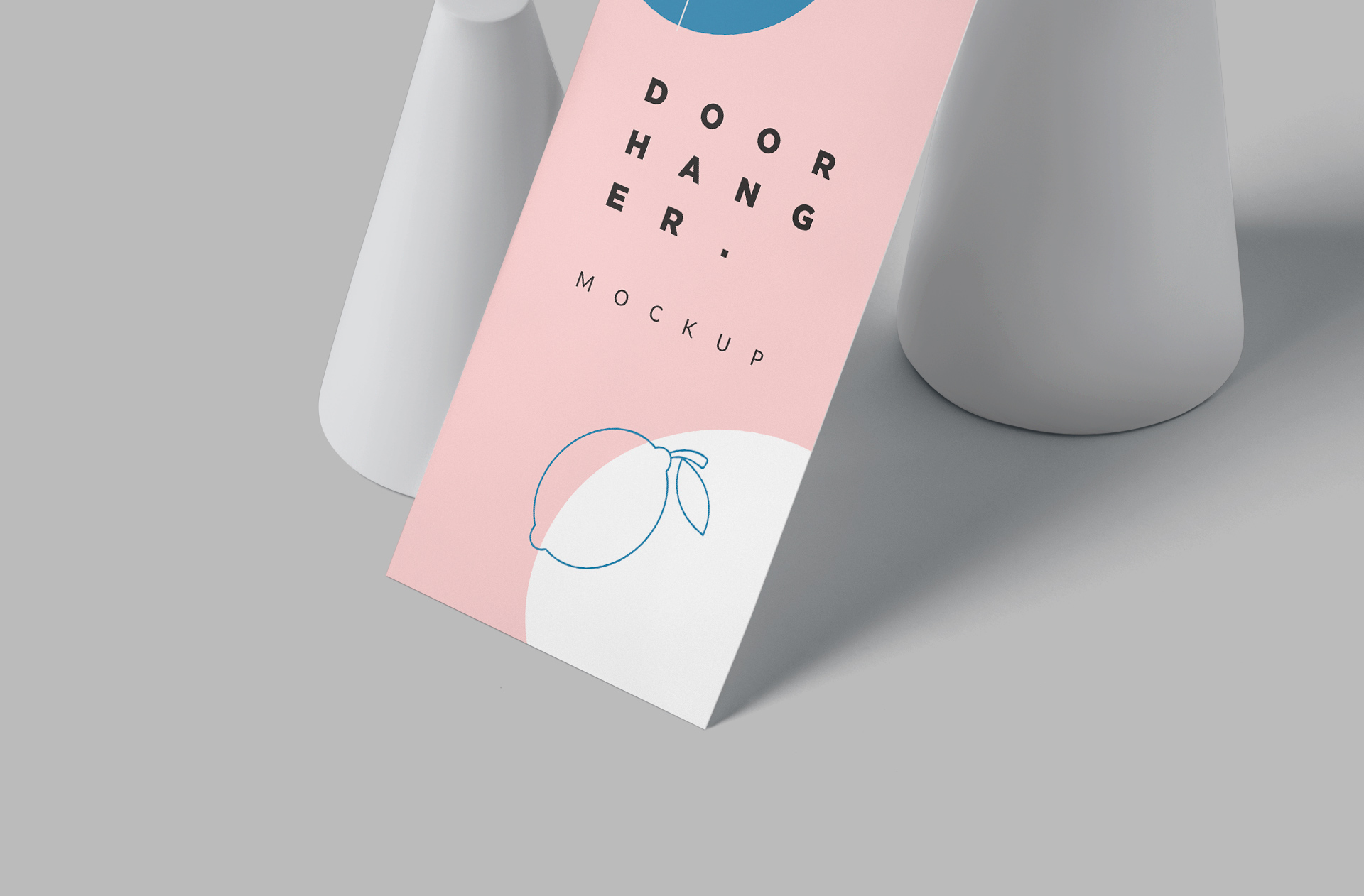 advertising door hanger mockup