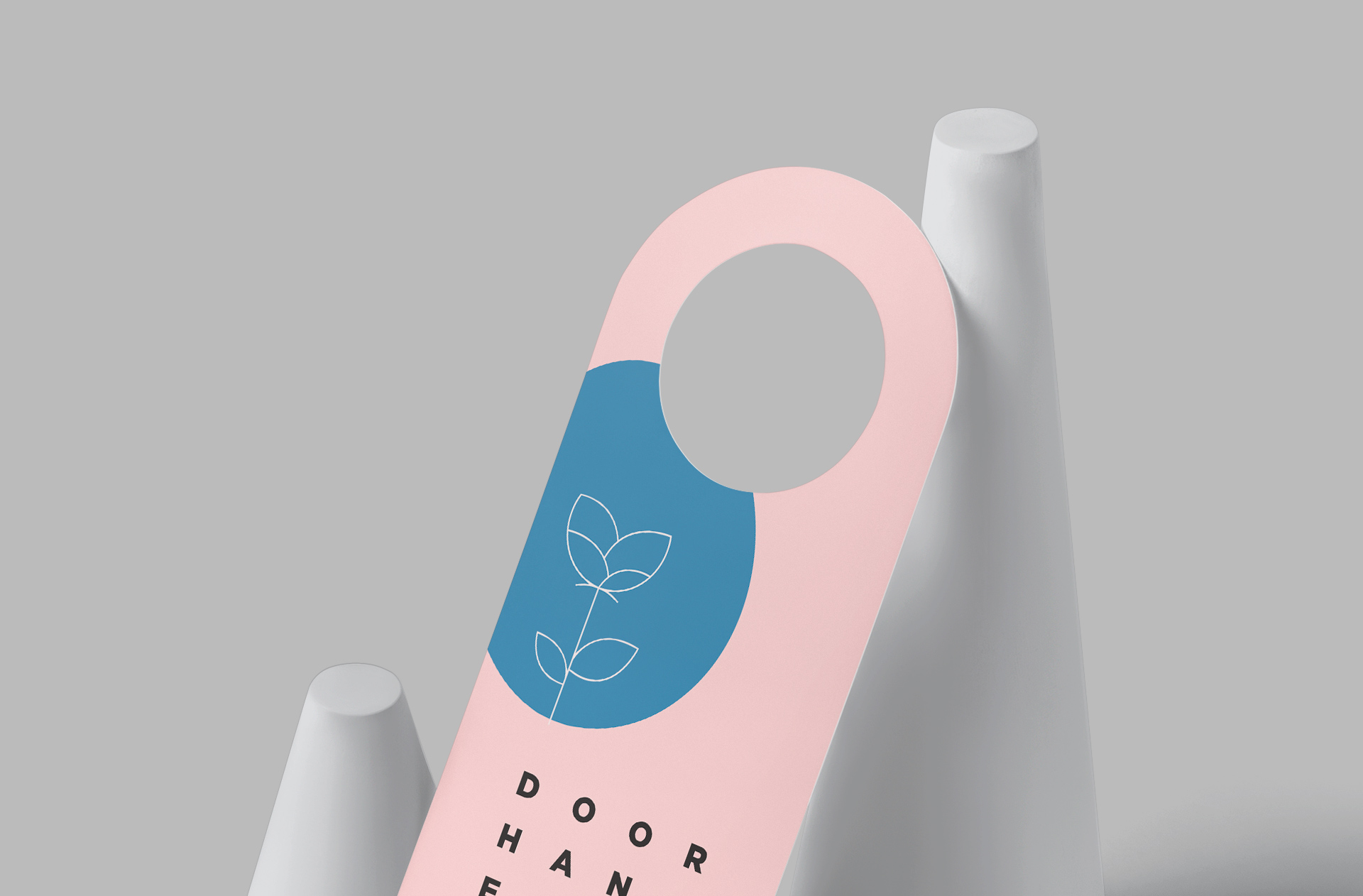 advertising door hanger mockup