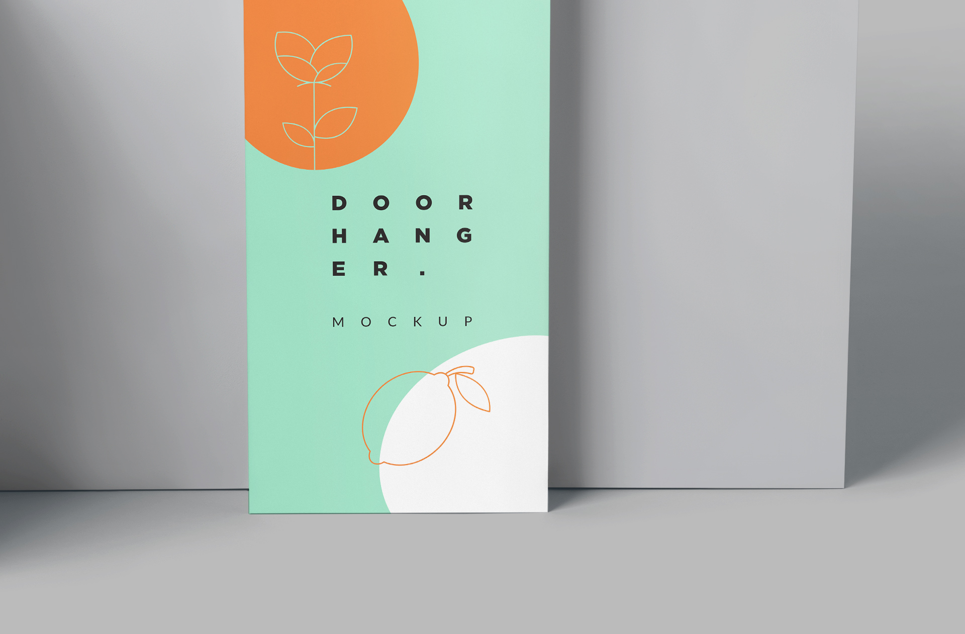 advertising door hanger mockup