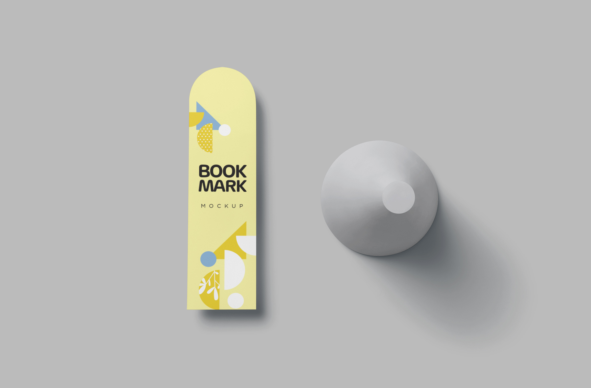 Creative Bookmark Mockup with Rounded Edges