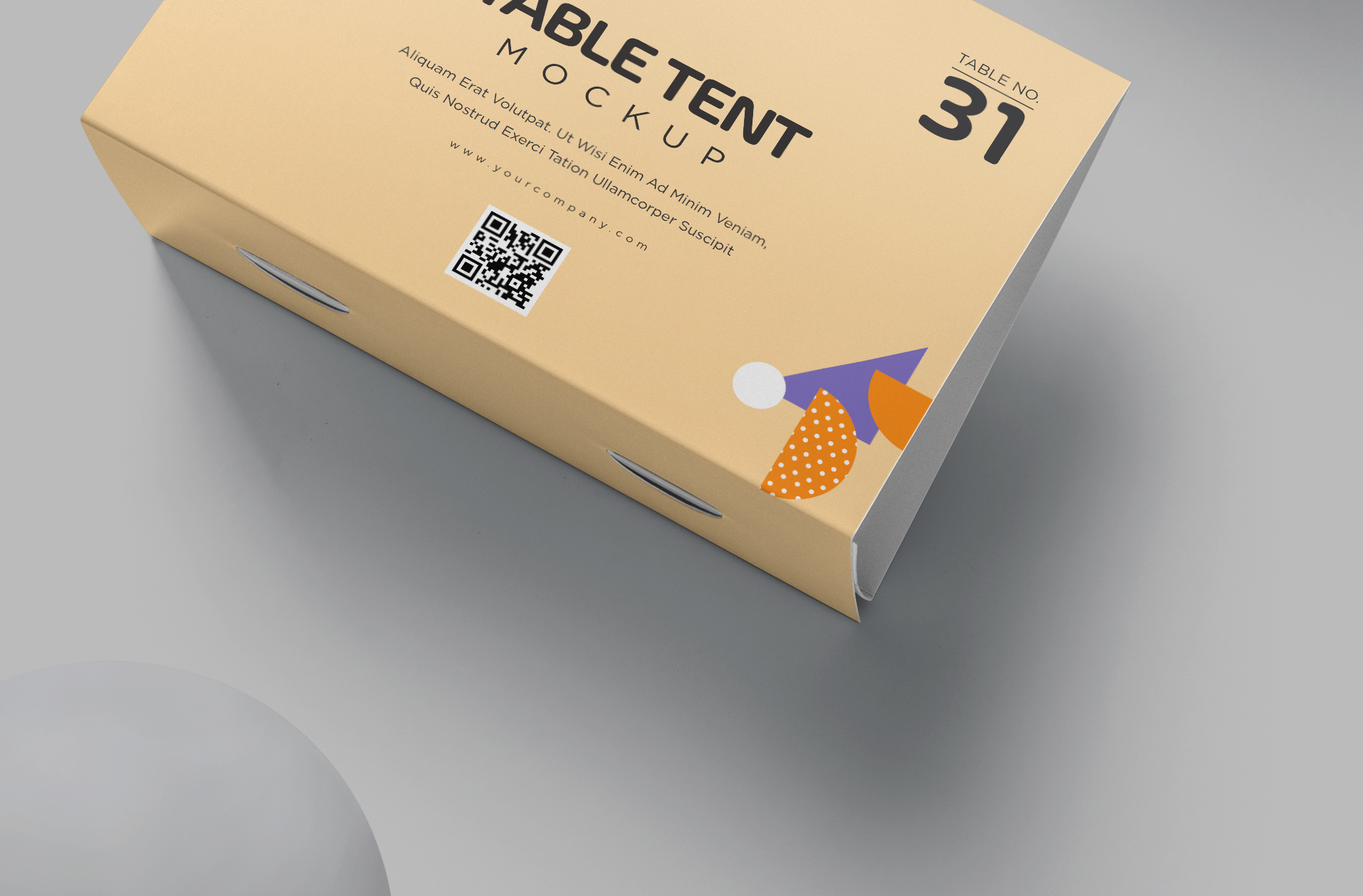 customizable table tent PSD
