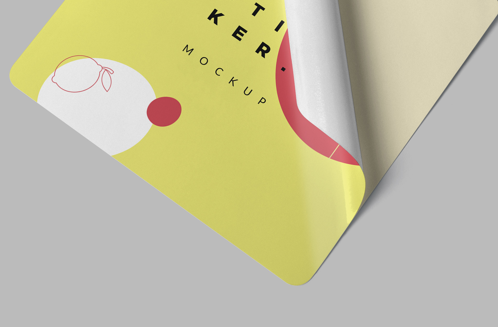 adhesive sticker mock-up