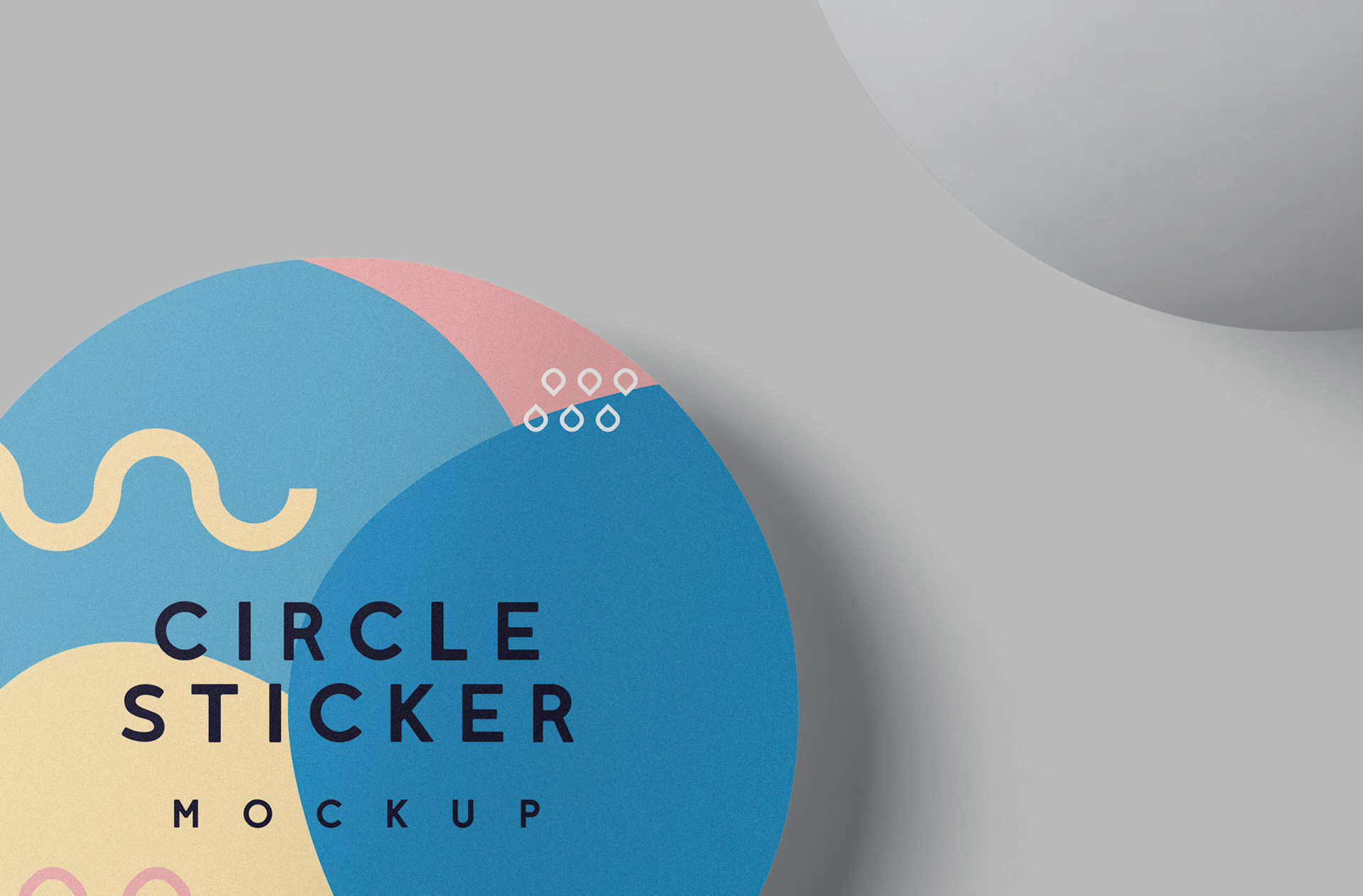 adhesive label mockup