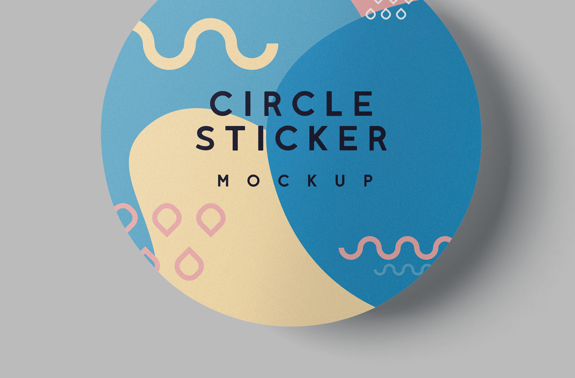 adhesive label mockup