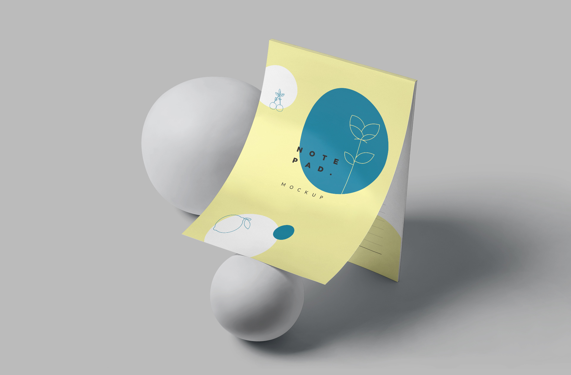 Modern Notepad Mockup with Minimalist Style