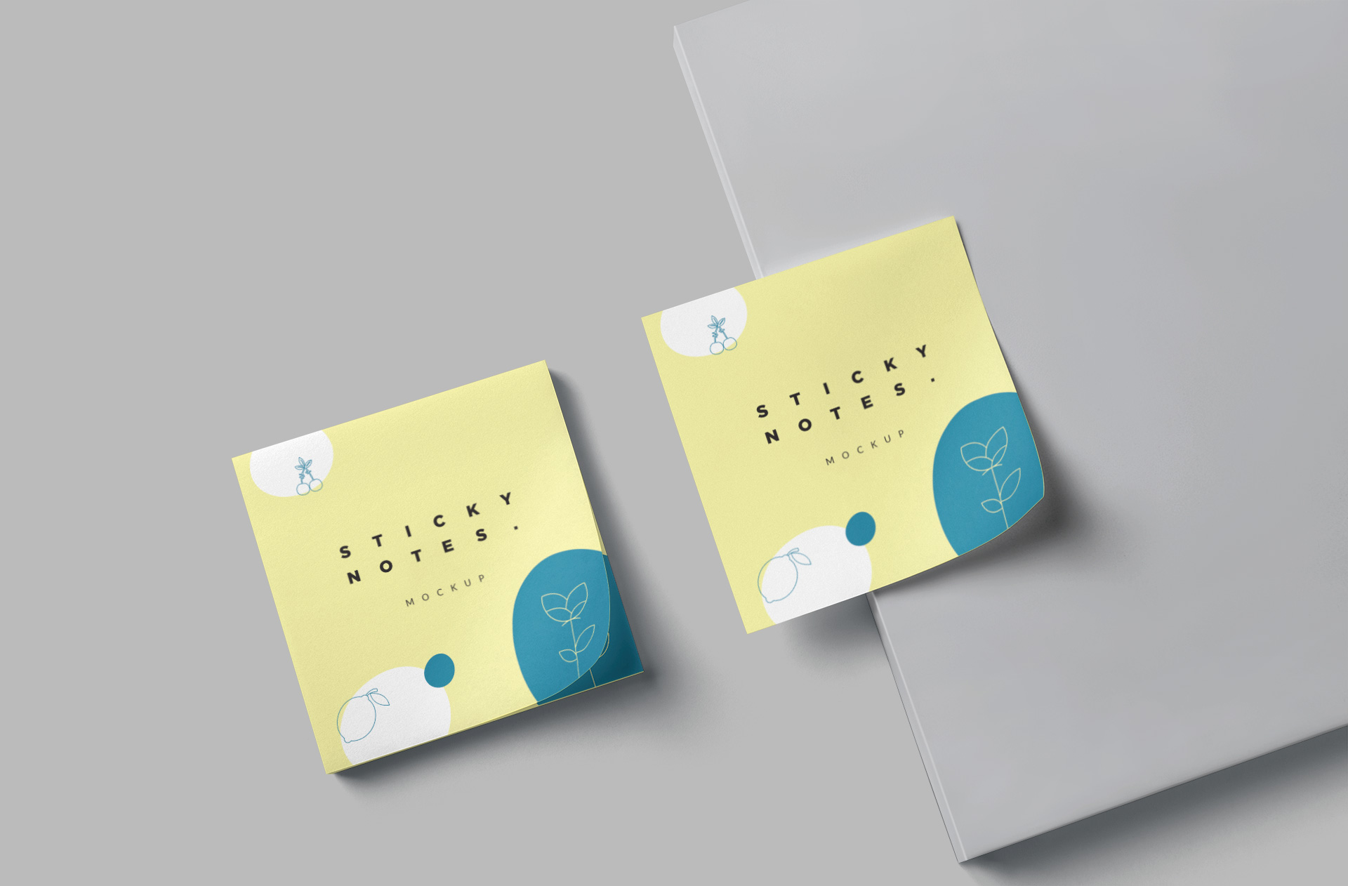 Stack of Sticky Notes Mockup with Pastel Design
