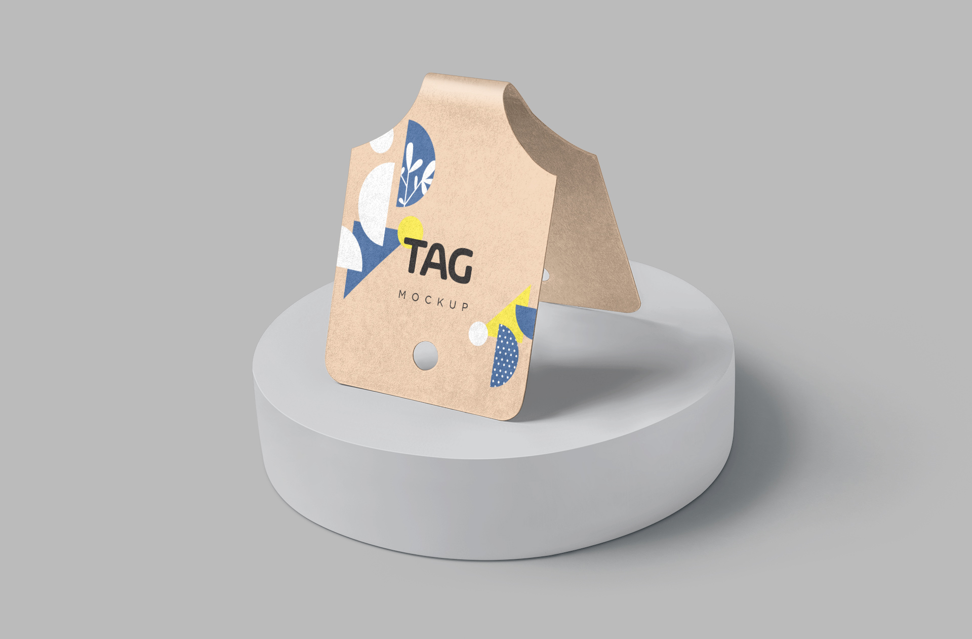 Foldable Kraft Paper Tag Mockup with Creative Design