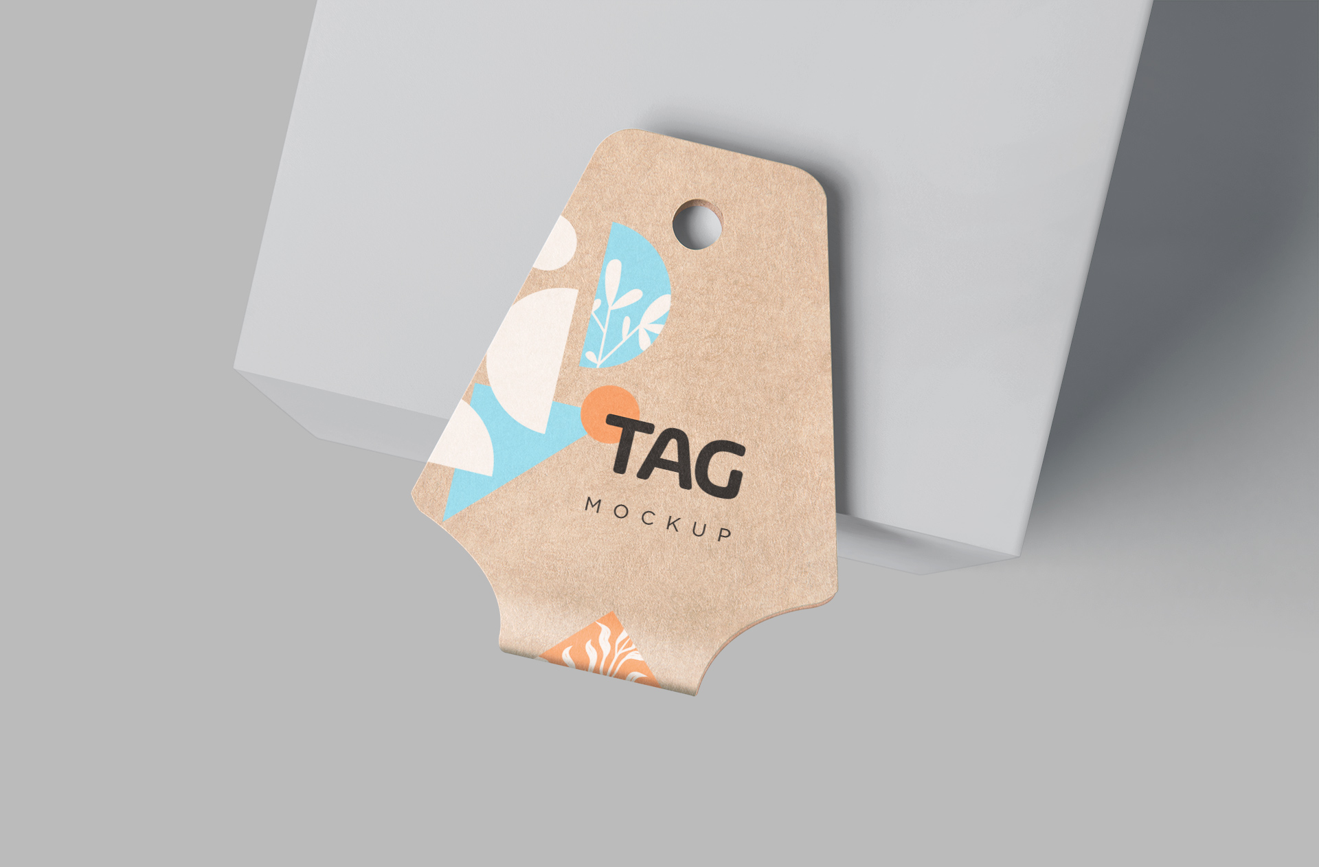 Trendy Foldable Kraft Hang Tag Mockup