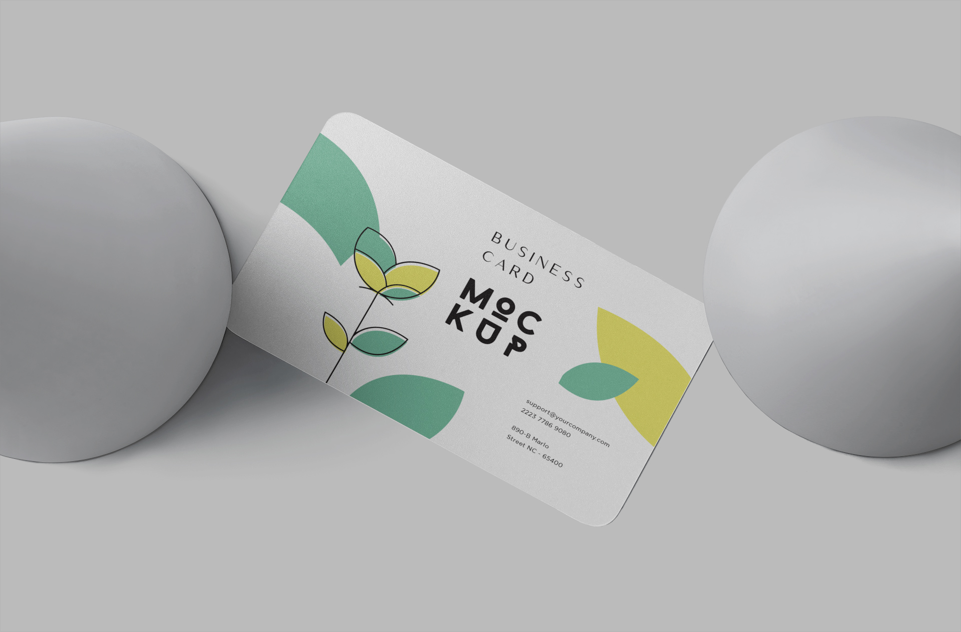 Modern Business Card Mockup with Creative Layout