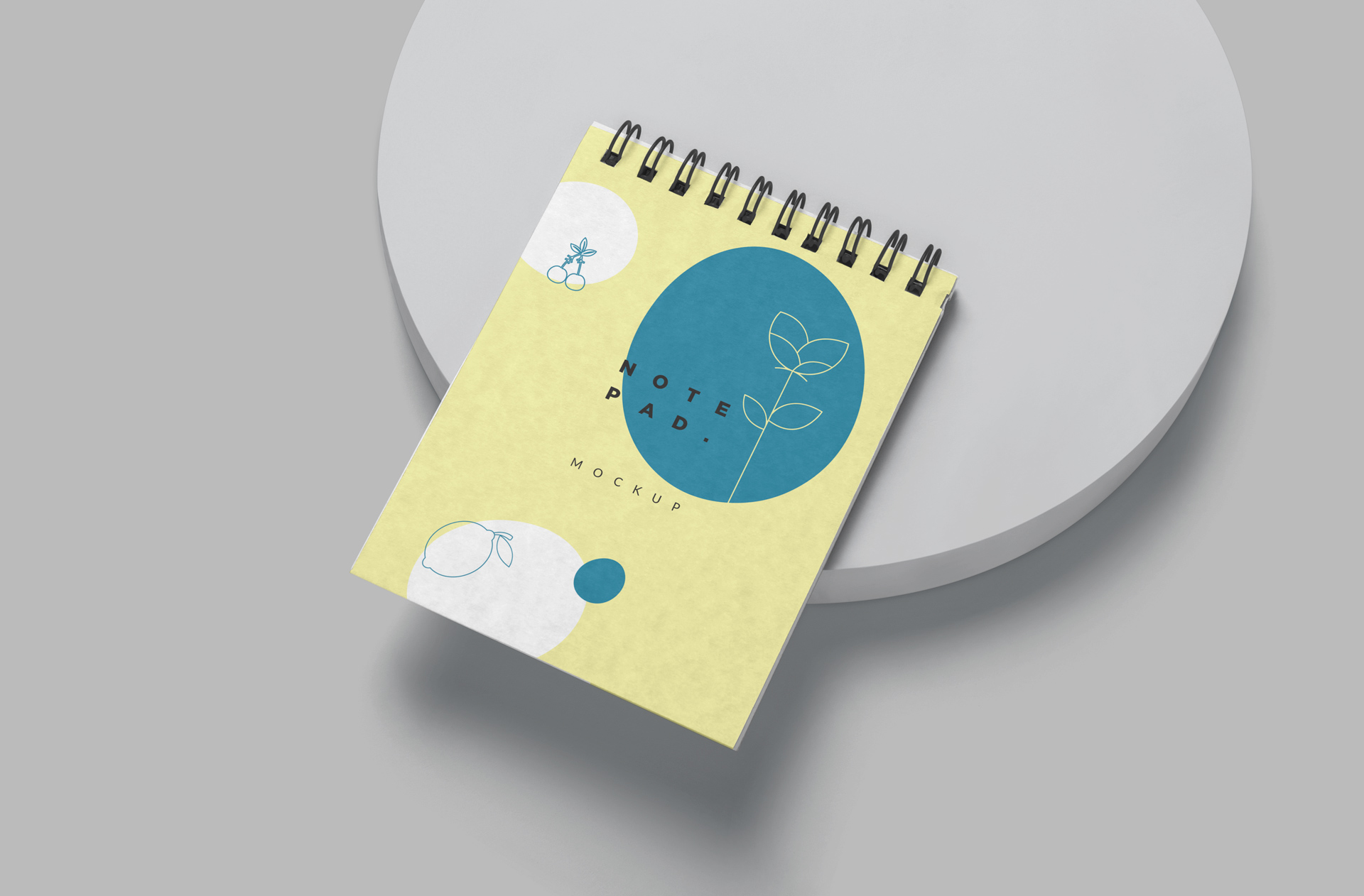 Clean Spiral Notepad Mockup with Modern Design
