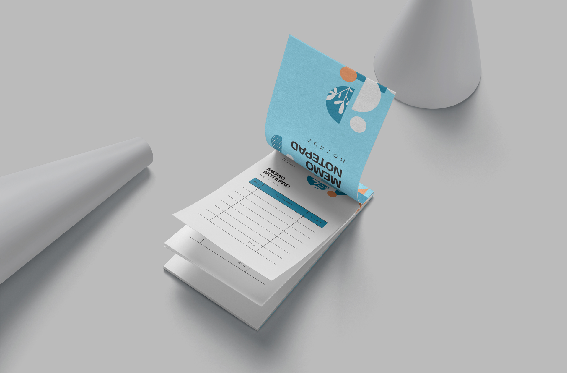 Memo Notepad Mockup with Customizable Design