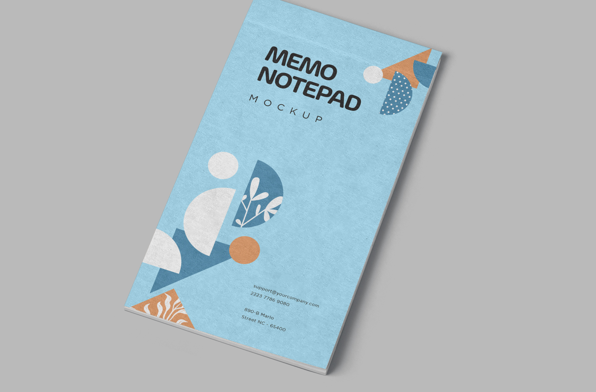 editable notepad mock-up