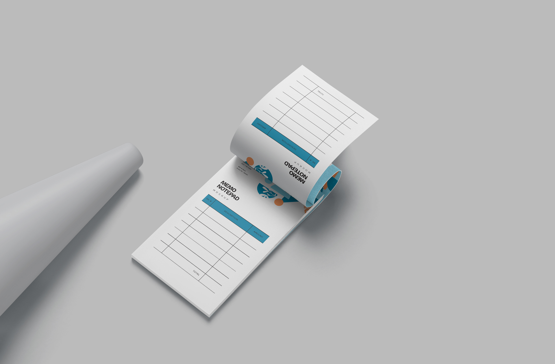 Customizable Memo Notepad Mockup with Professional Design