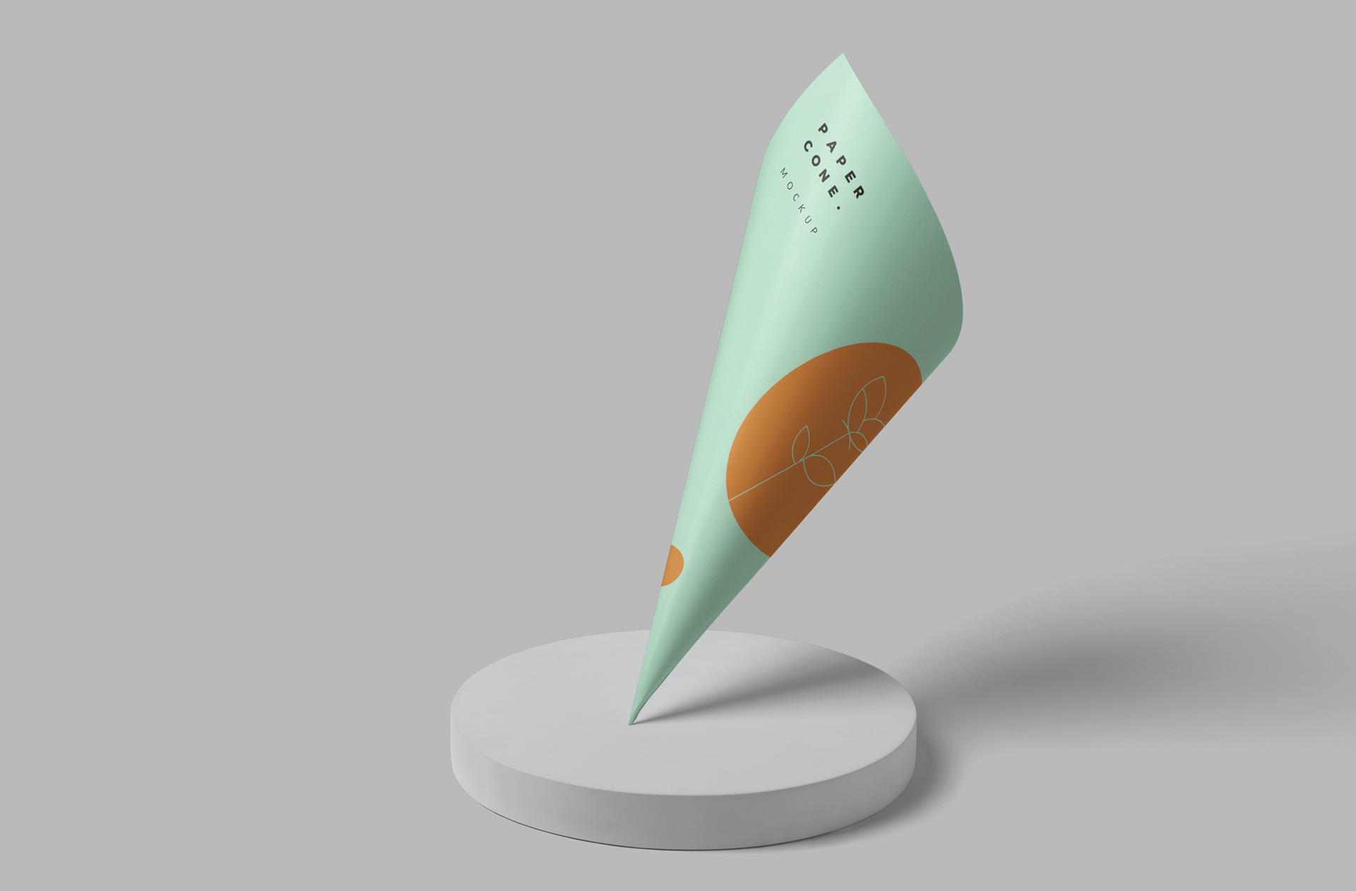 Customizable Paper Cone Mockup for Modern Branding