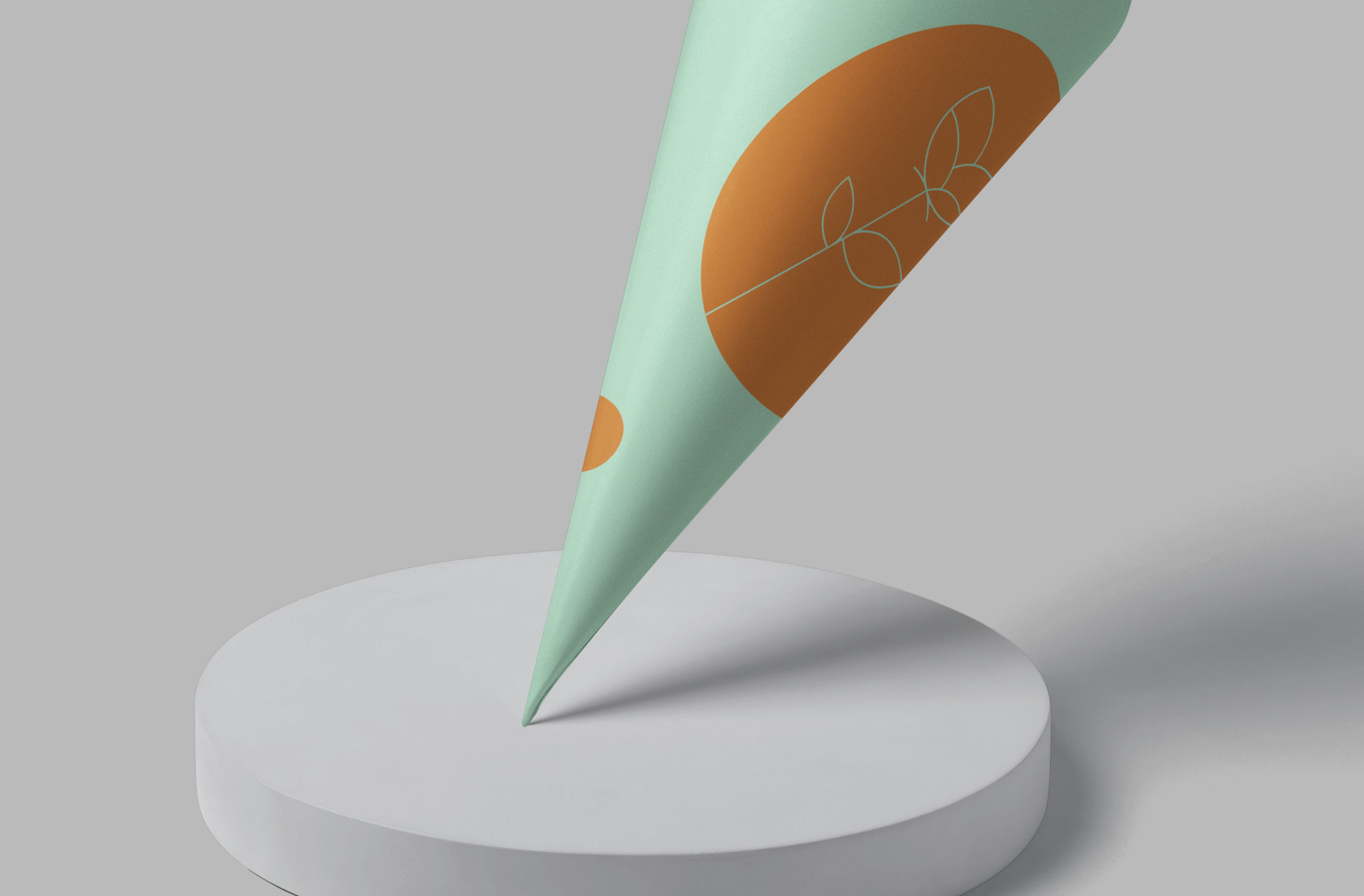clean cone mockup