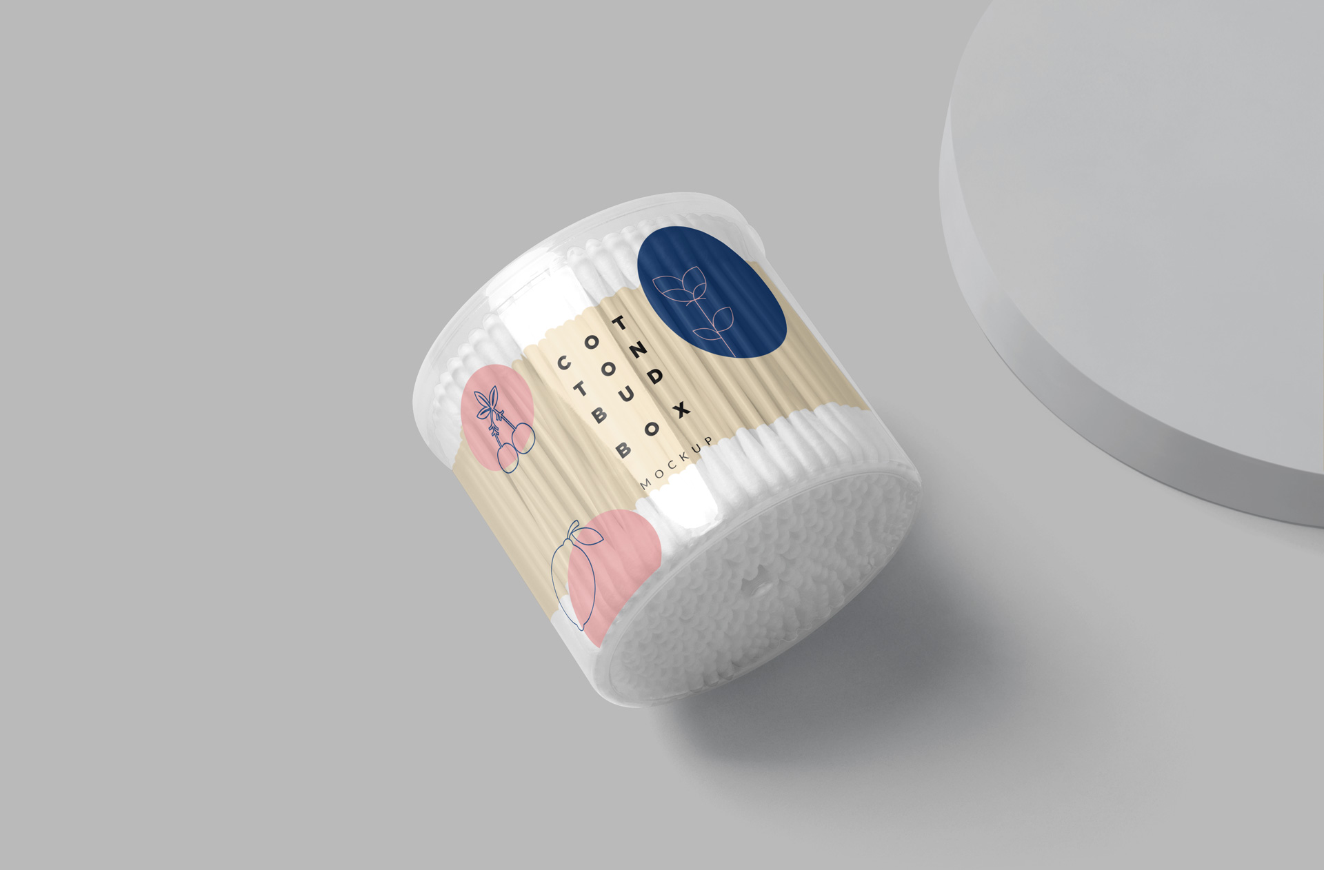 Eco-Friendly Cotton Bud Box Mockup Design