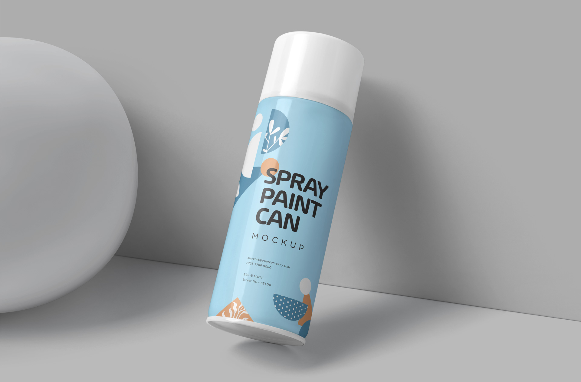 Customizable Spray Paint Can Mockup for Branding