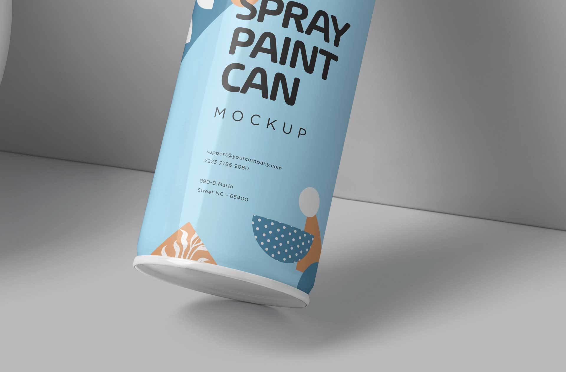 customizable spray can mockup
