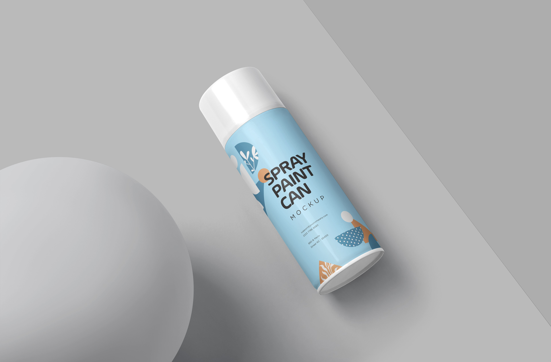 Eco-Friendly Spray Paint Can Mockup for Packaging