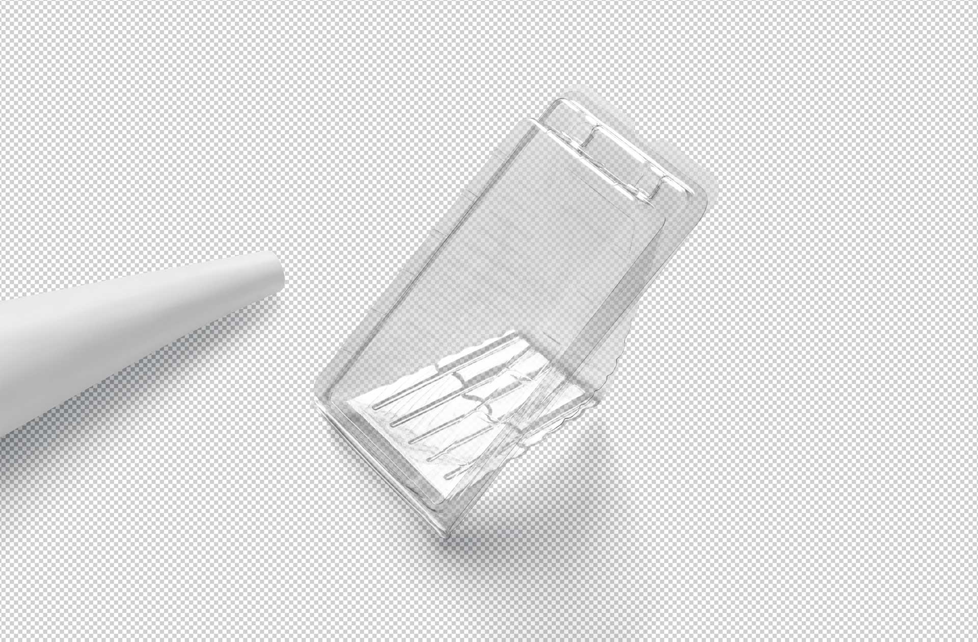 clean sandwich box design mockup