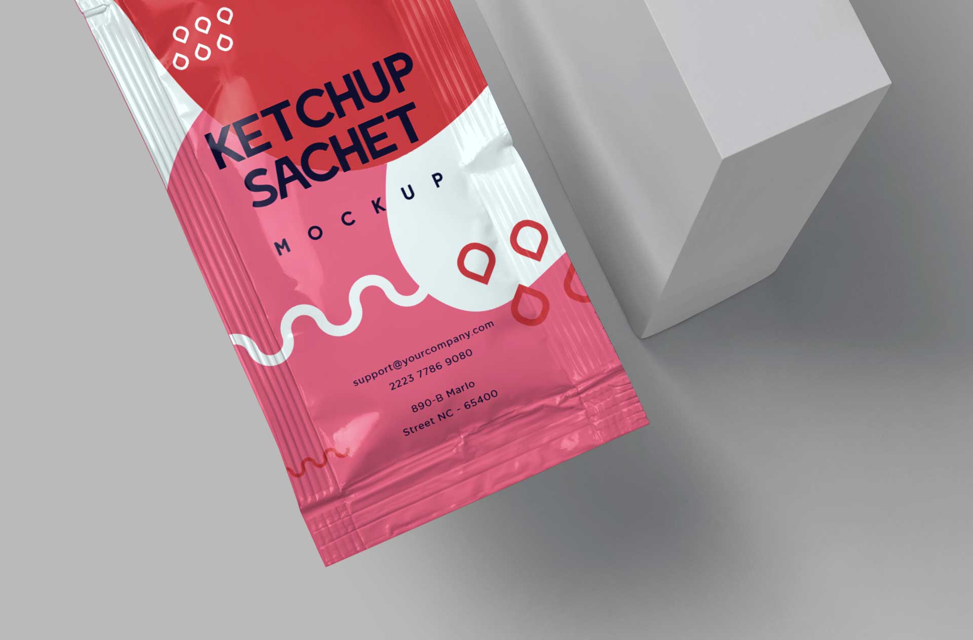 floating food packaging mockup