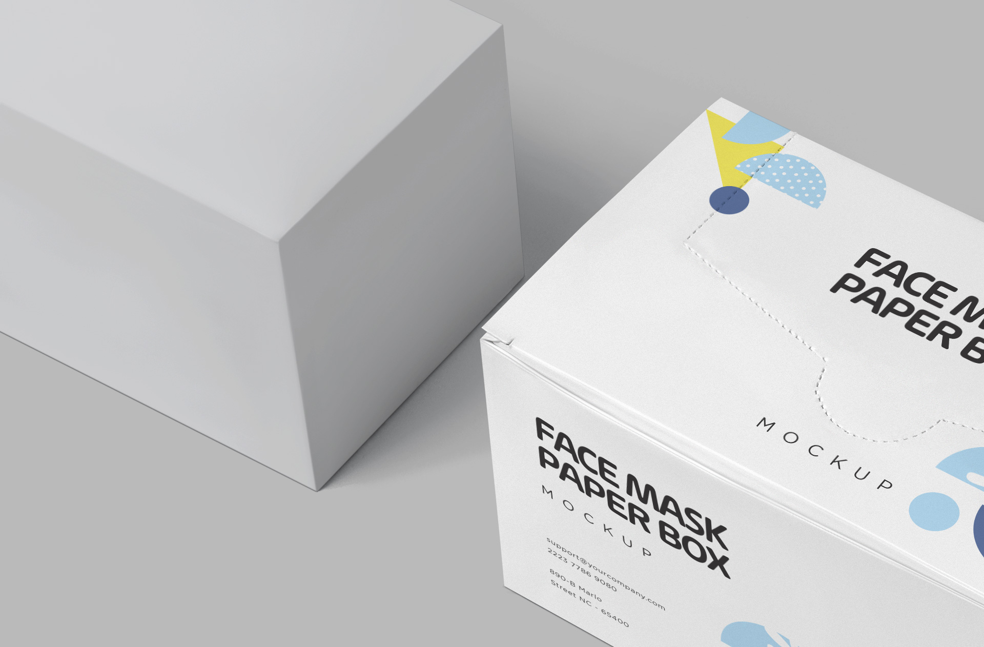 Custom Face Mask Paper Box Mockup for Branding