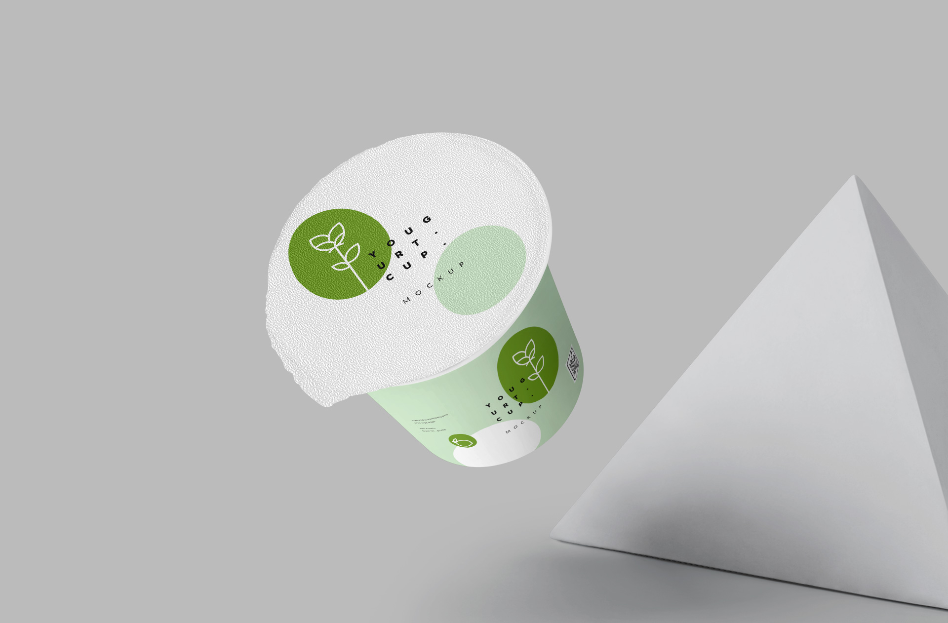 High-Quality Yogurt Cup Packaging Mockup