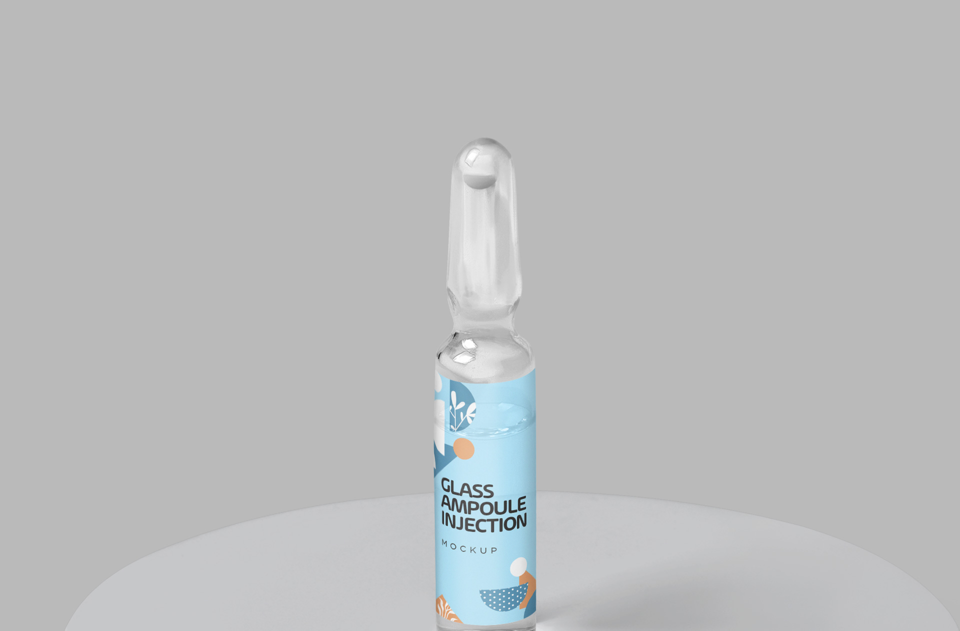 glass ampoule mock-up