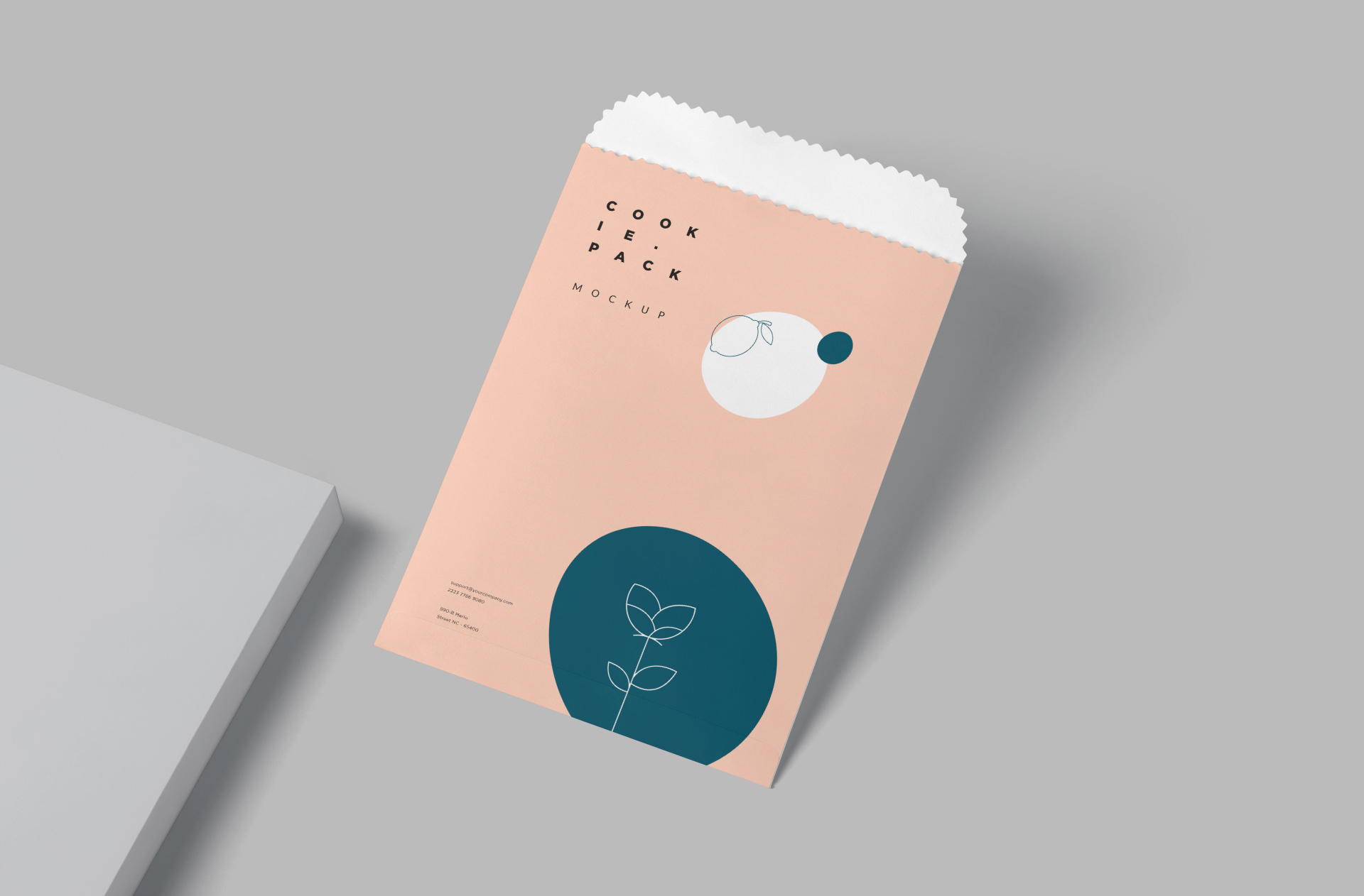 Customizable Paper Cookie Bag Packaging Mockup