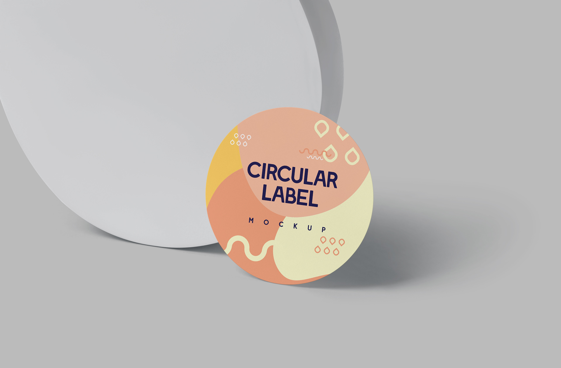 Circular Label Mockup for Branding Designs