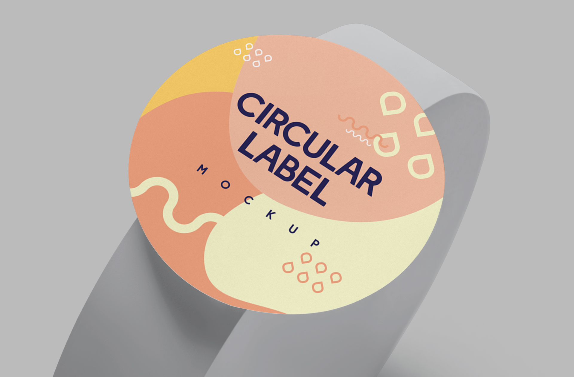 customizable label mockup PSD