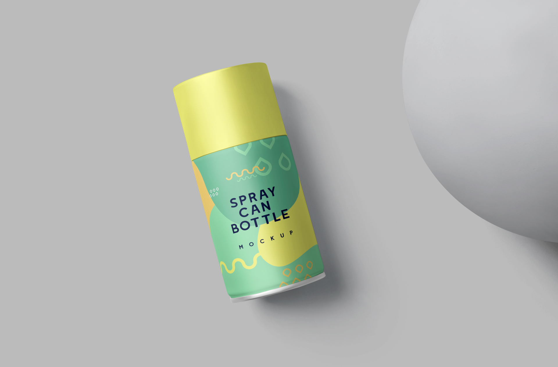 Professional Spray Can Packaging Design Mockup