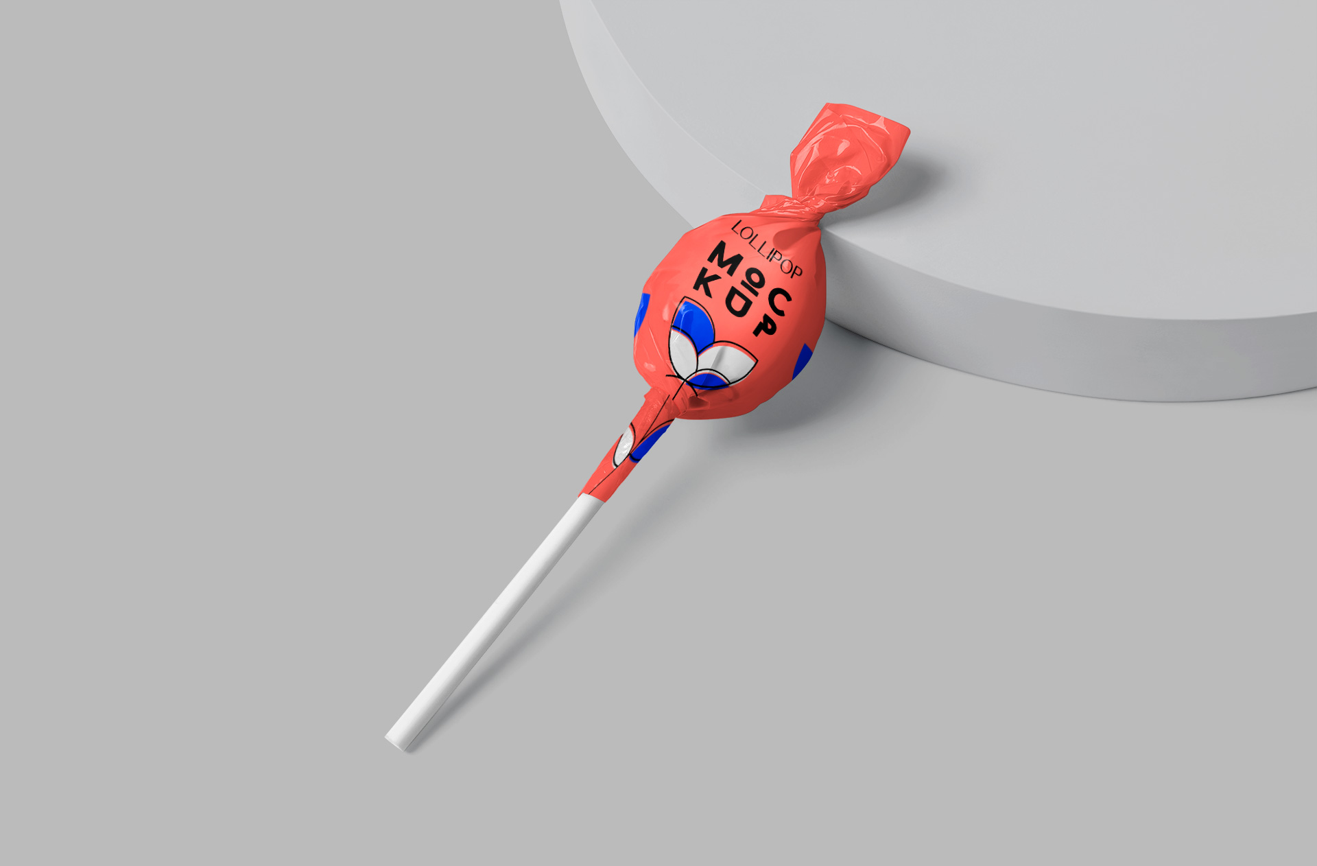 Customizable Lollipop Wrapper Design Mockup