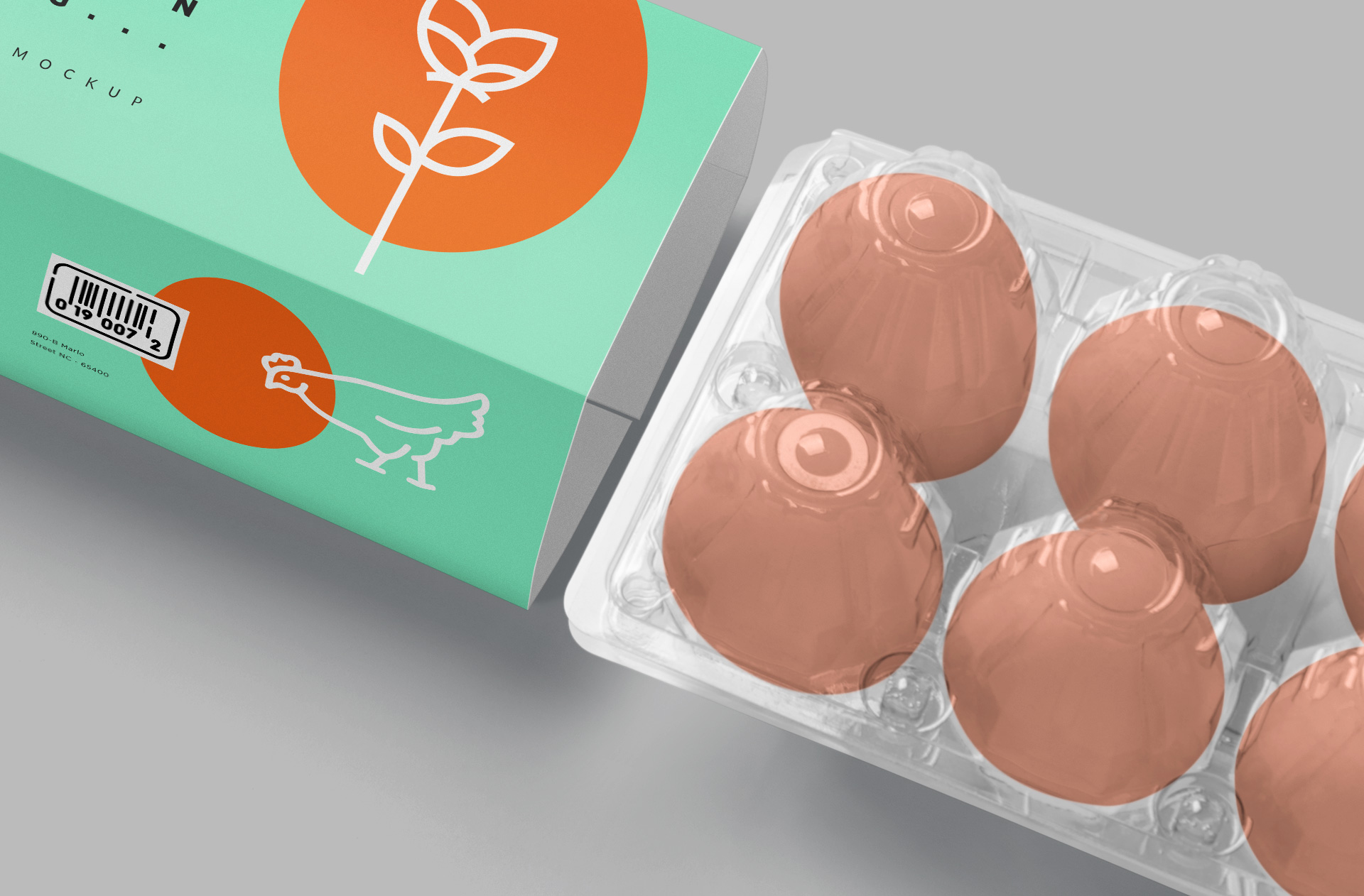 customizable egg packaging mock-up