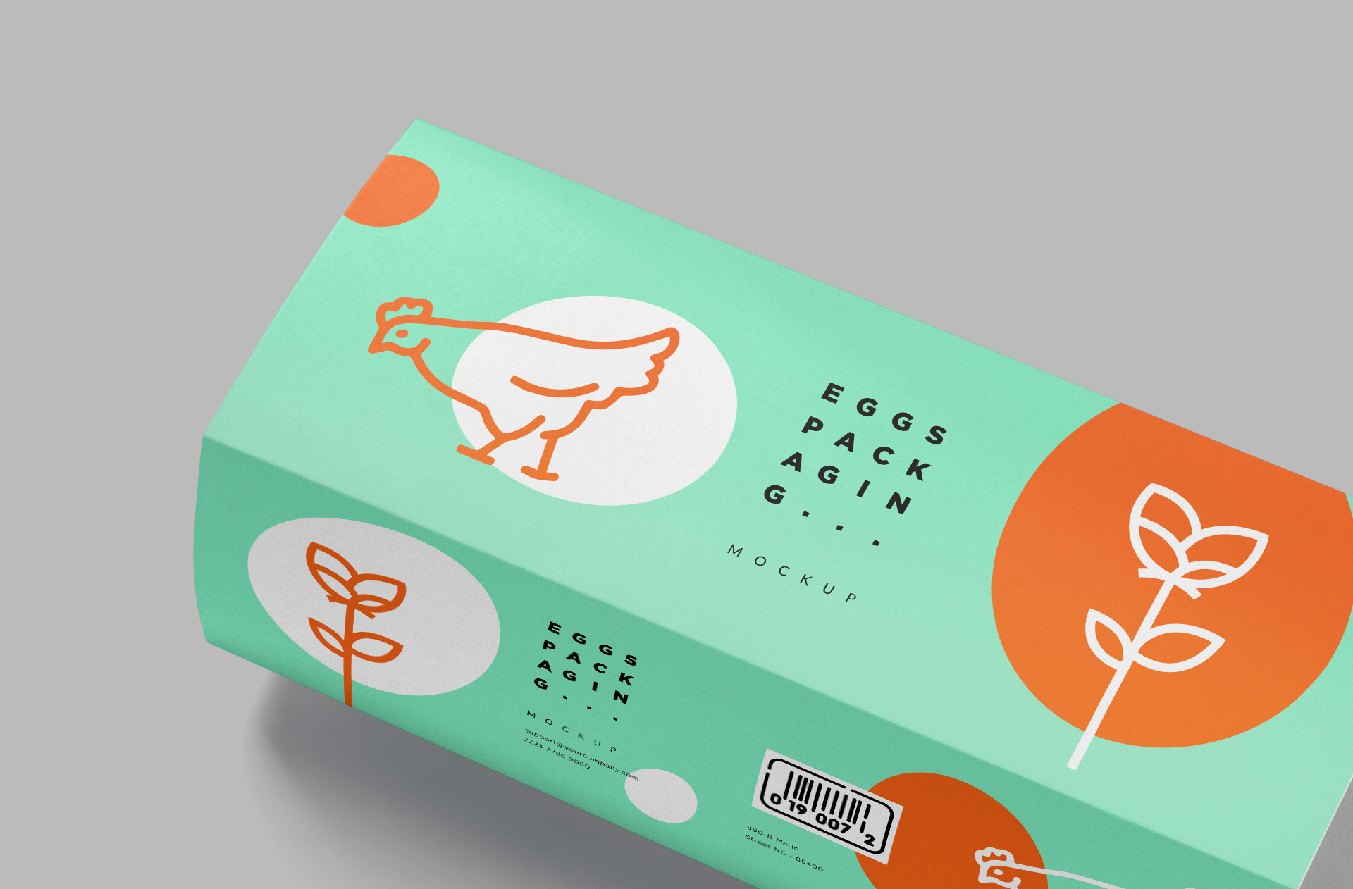 customizable egg packaging mock-up