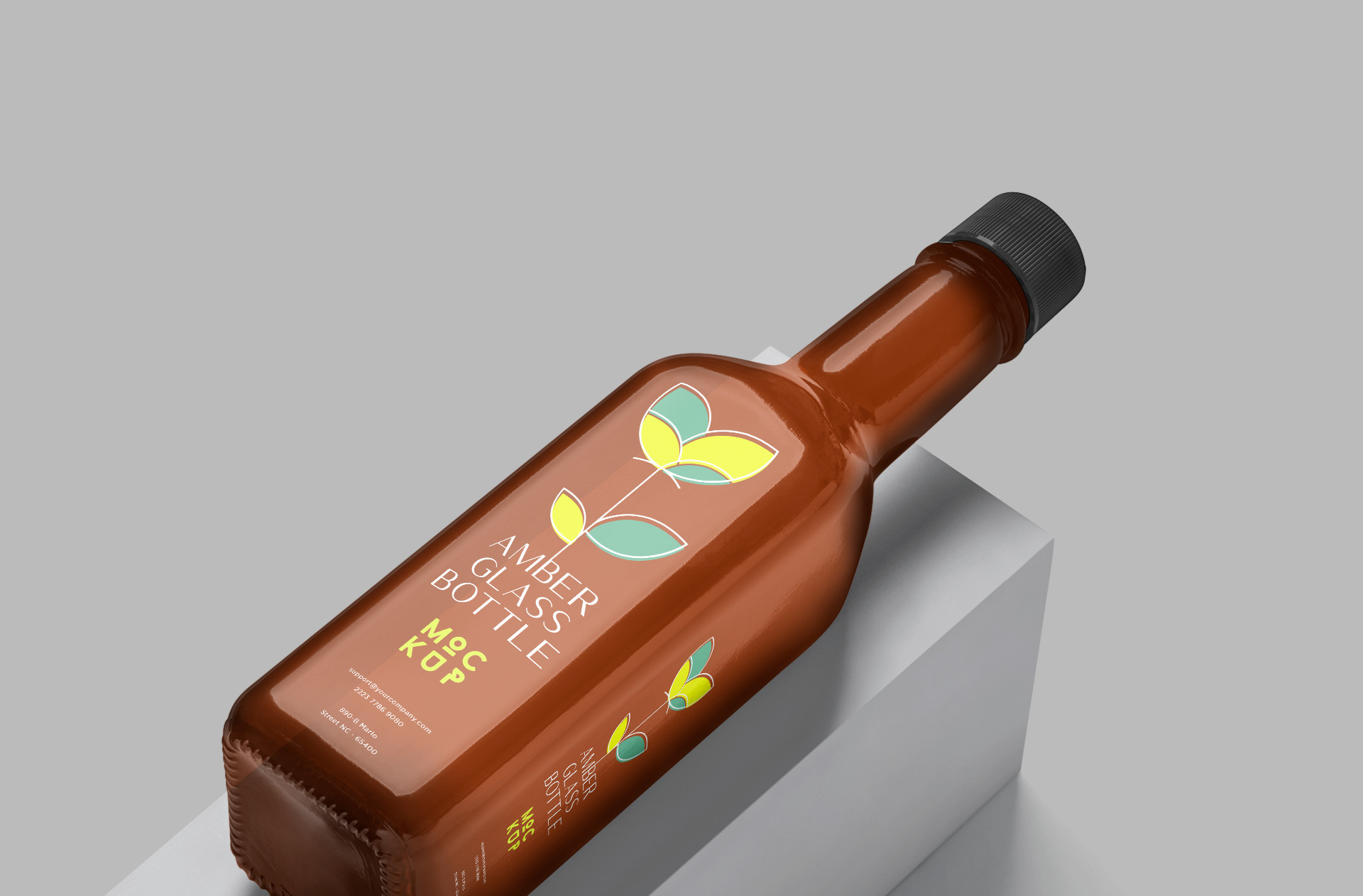 beverage branding mock-up PSD