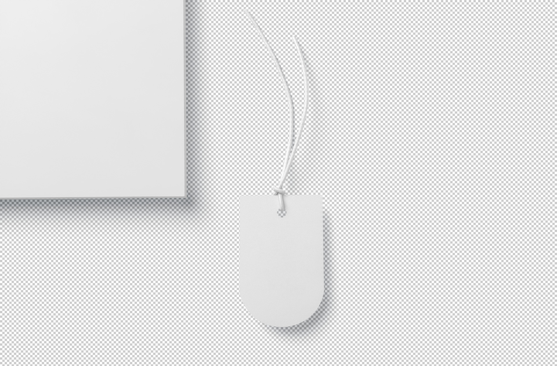 bottom rounded tag mock-up