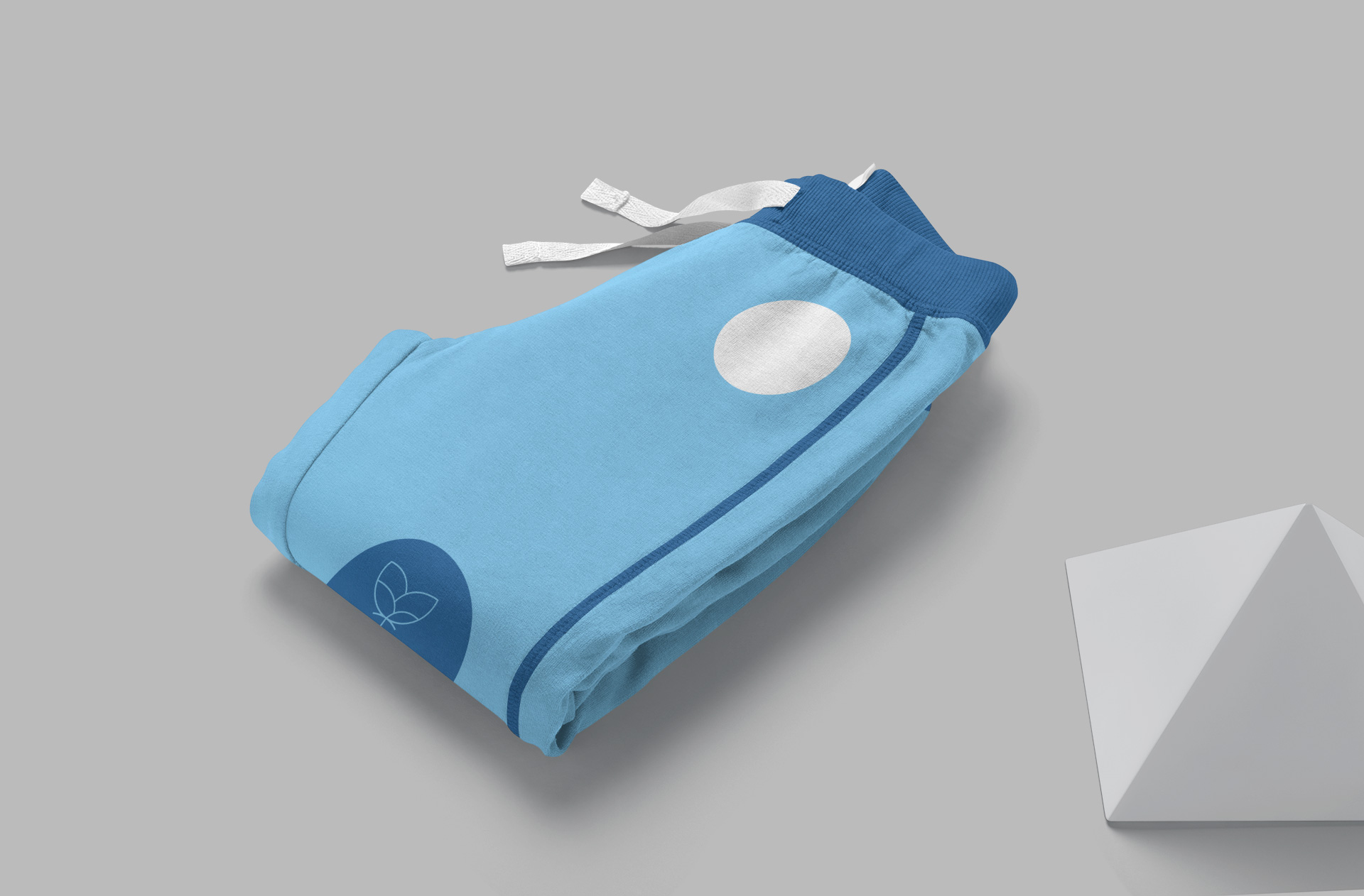 Folded Jogger Pants Mockup PSD Compact Design