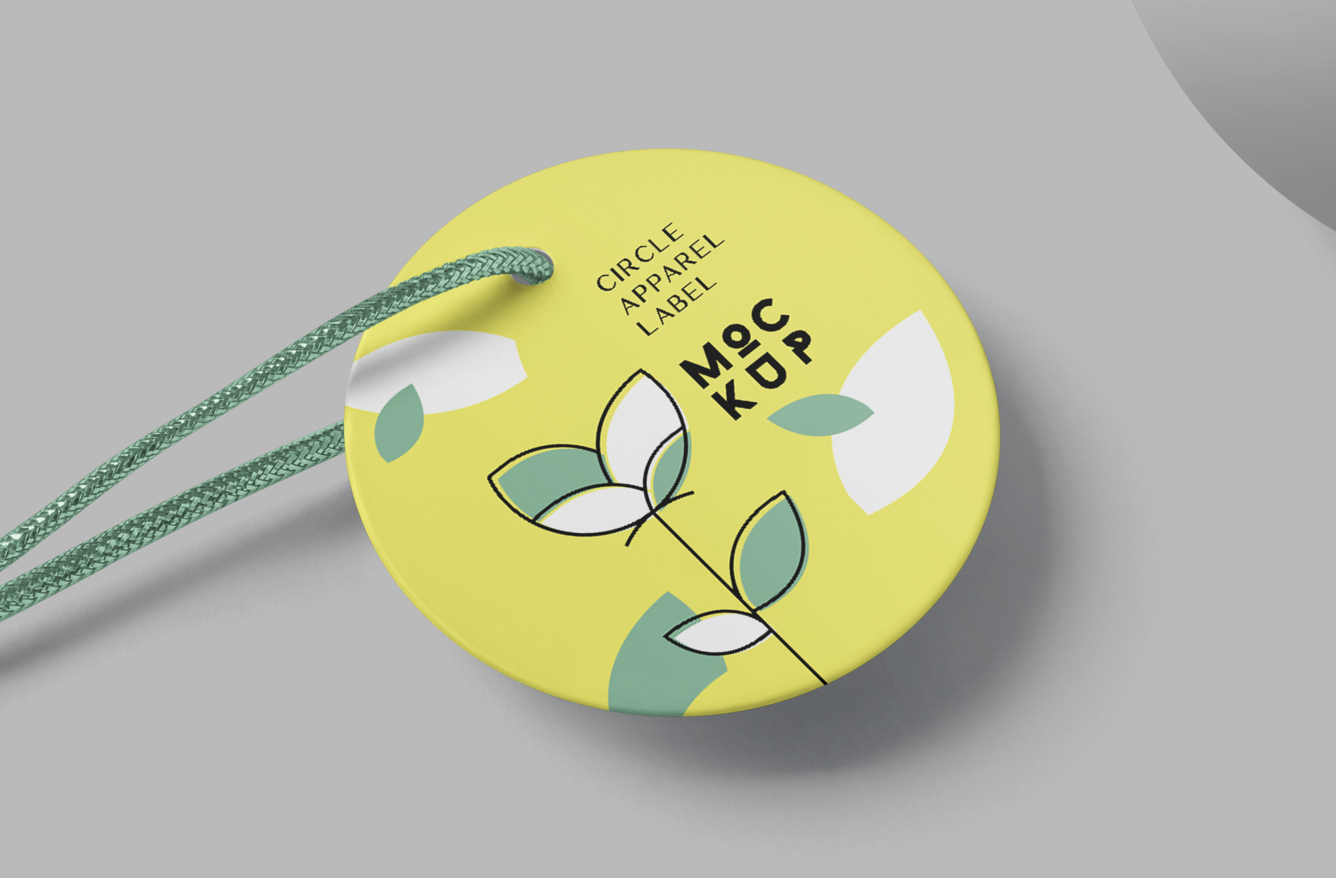 garment branding tag mock-up PSD