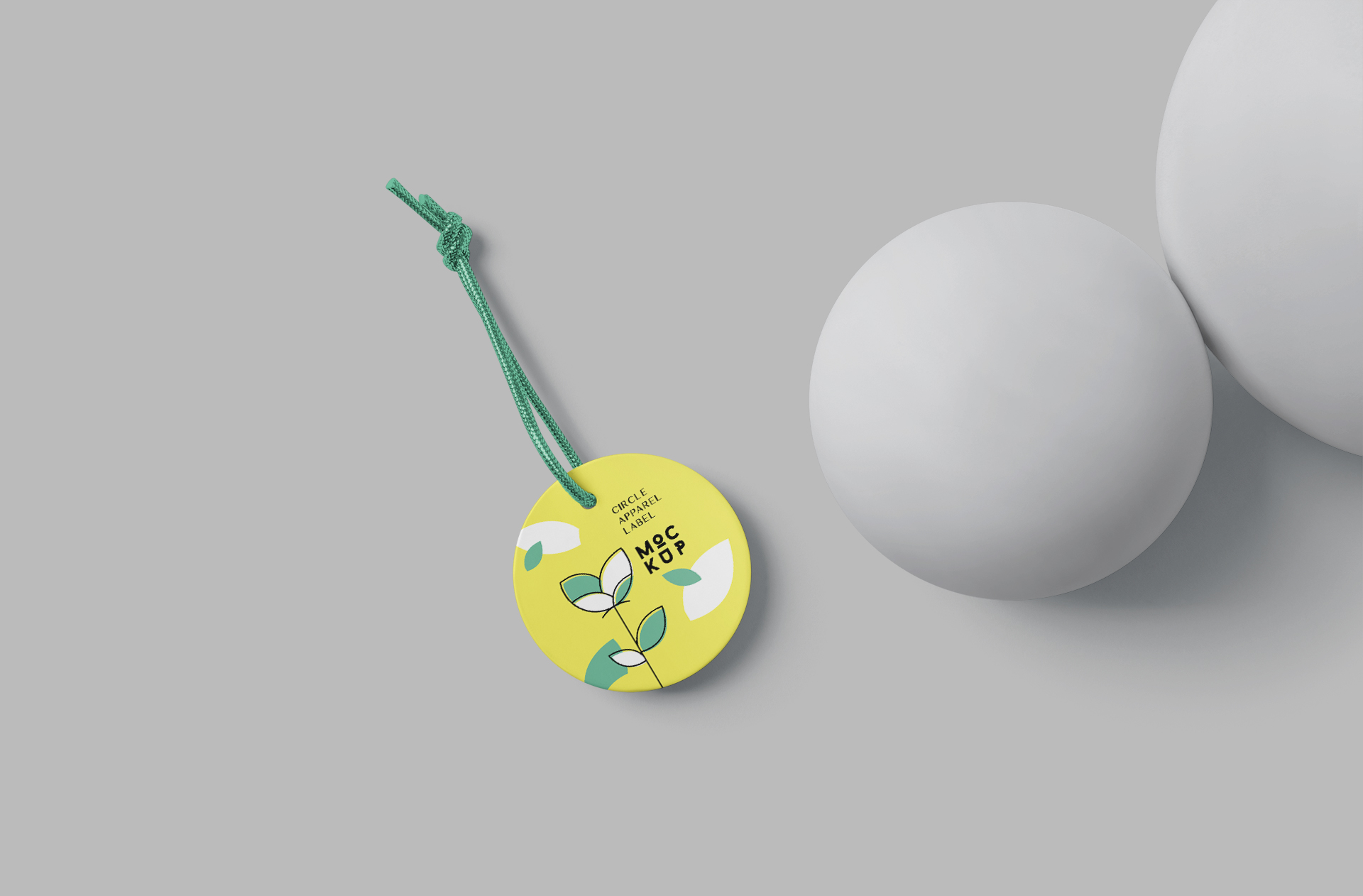 Realistic Round Label Mockup for Apparel Branding