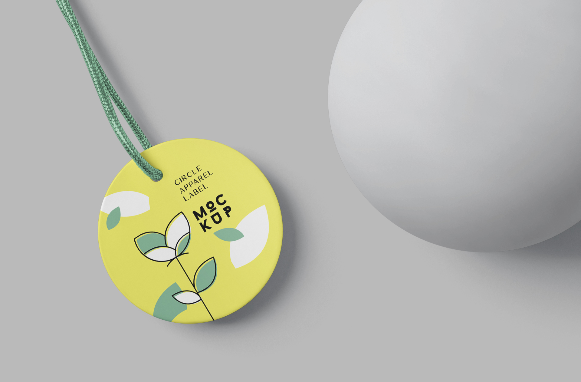 garment branding tag PSD mock-up