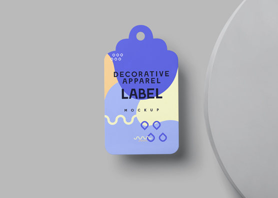 Decorative Apparel Label Mockup with Creative Design