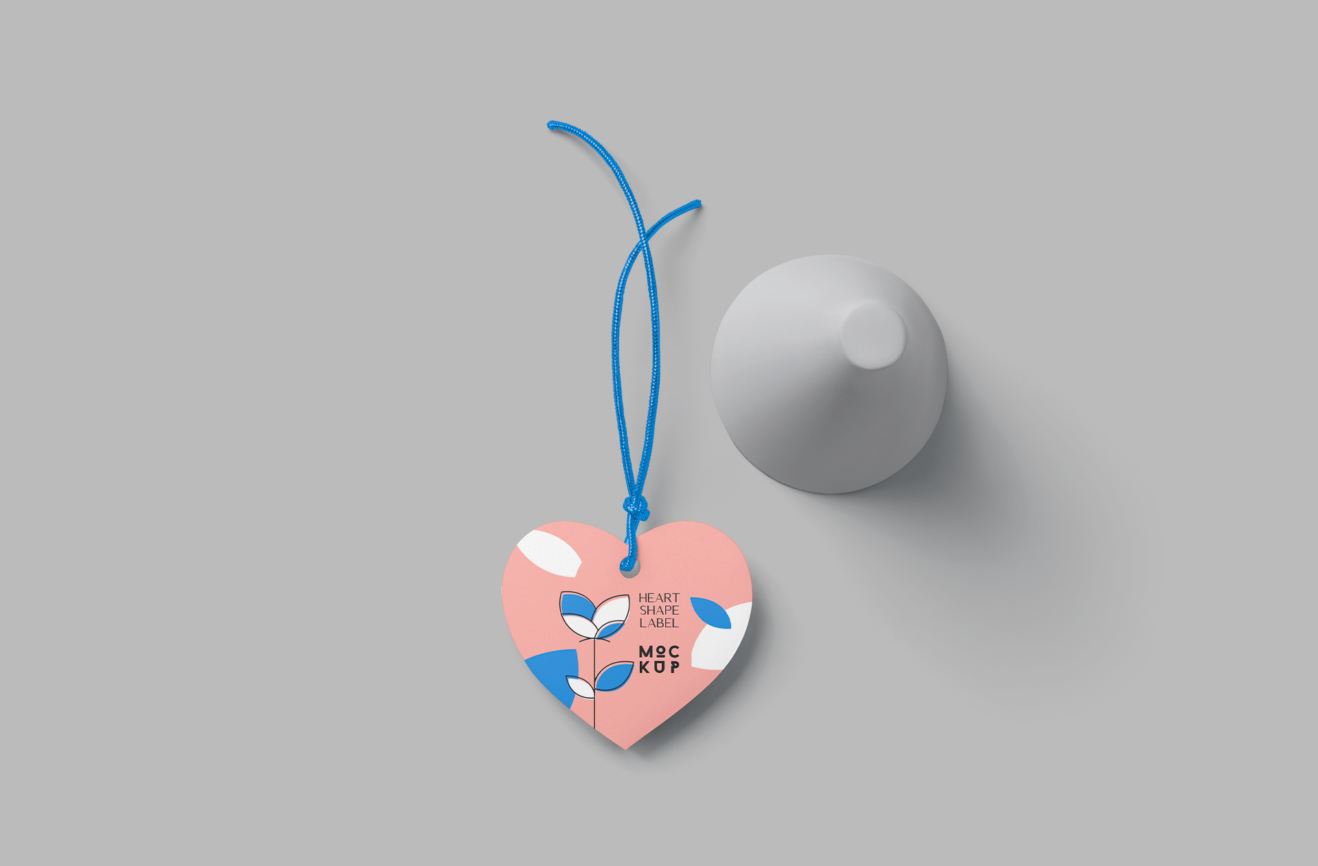 Elegant Heart-Shaped Tag Mock-Up for Product Design