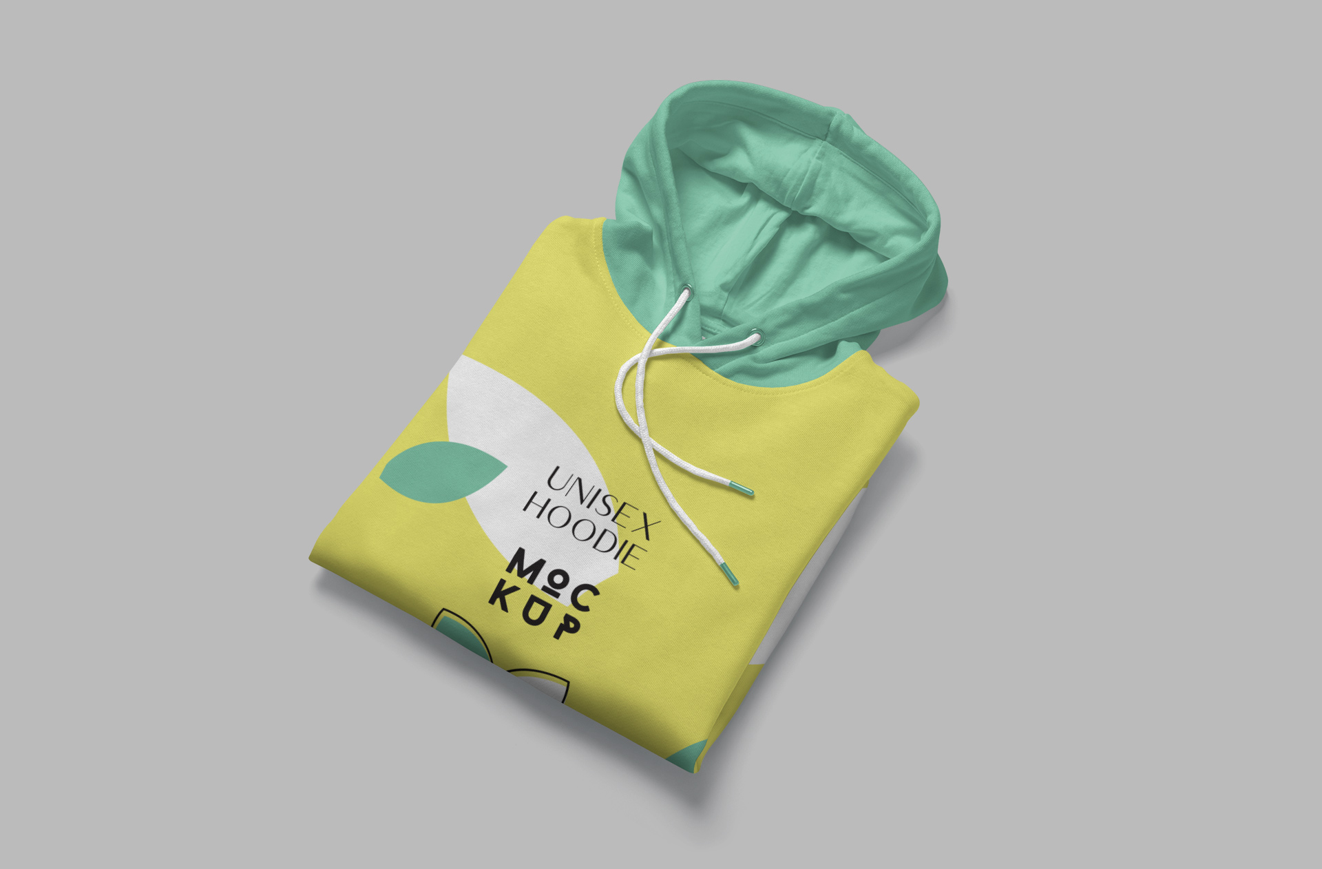 Close-Up of Unisex Hoodie Mockup with Drawstring Hood
