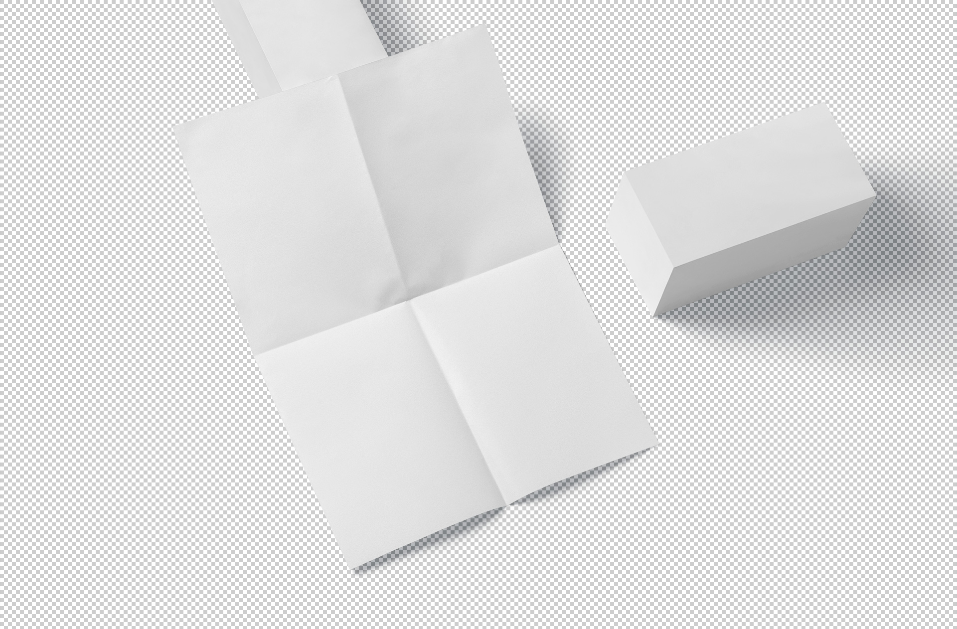 folded poster mock-up