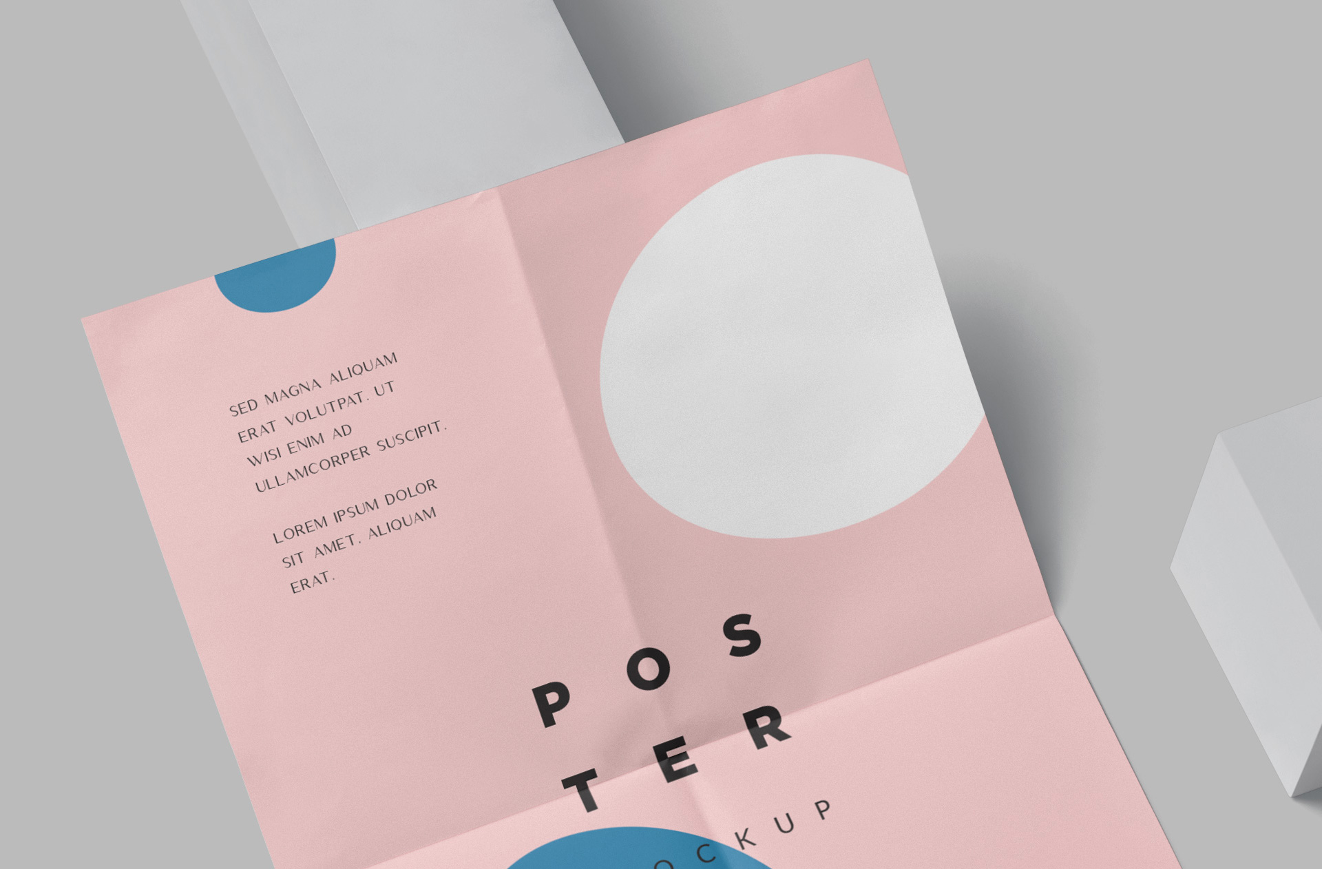 folded poster mock-up