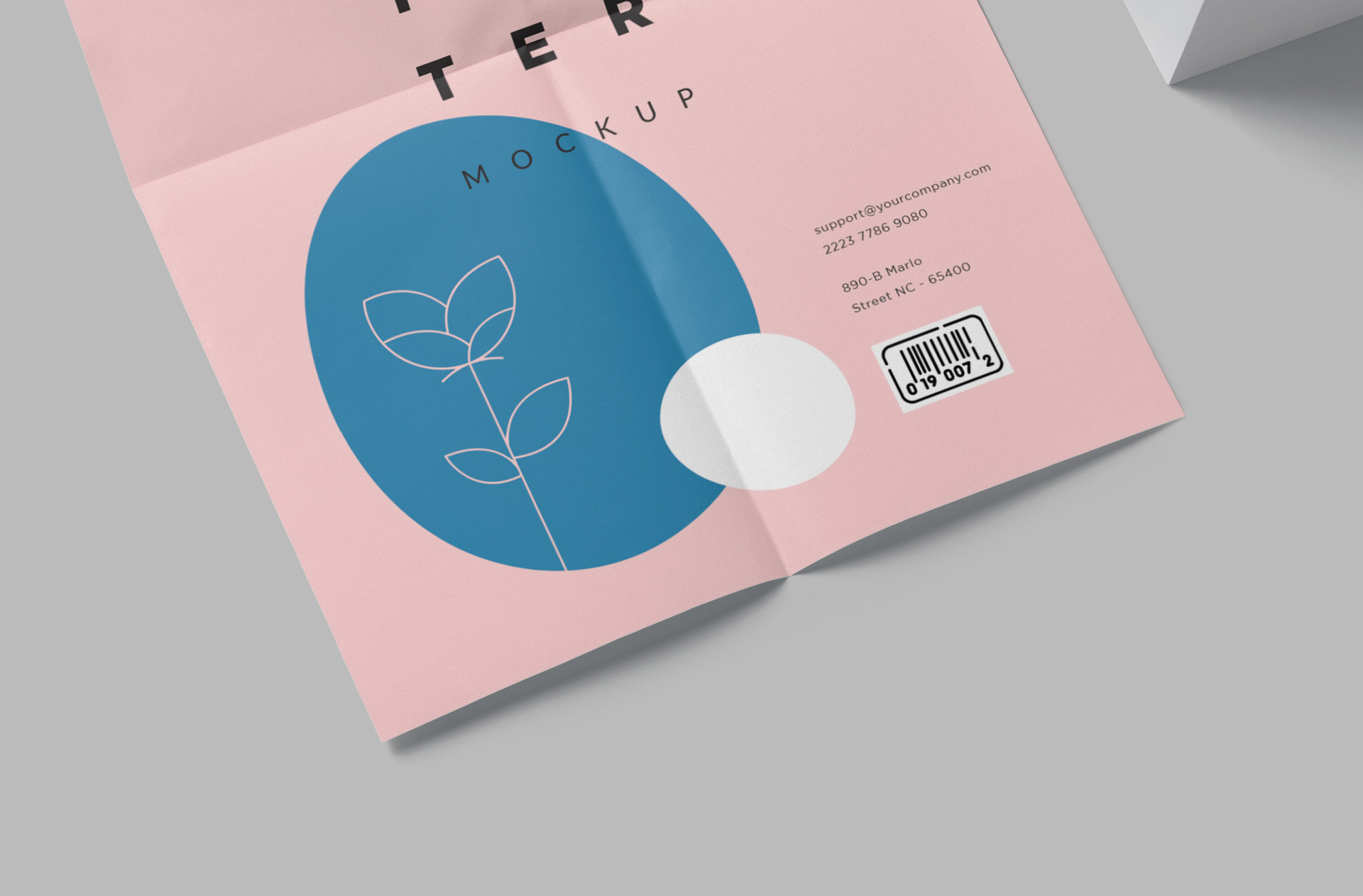 folded poster mock-up